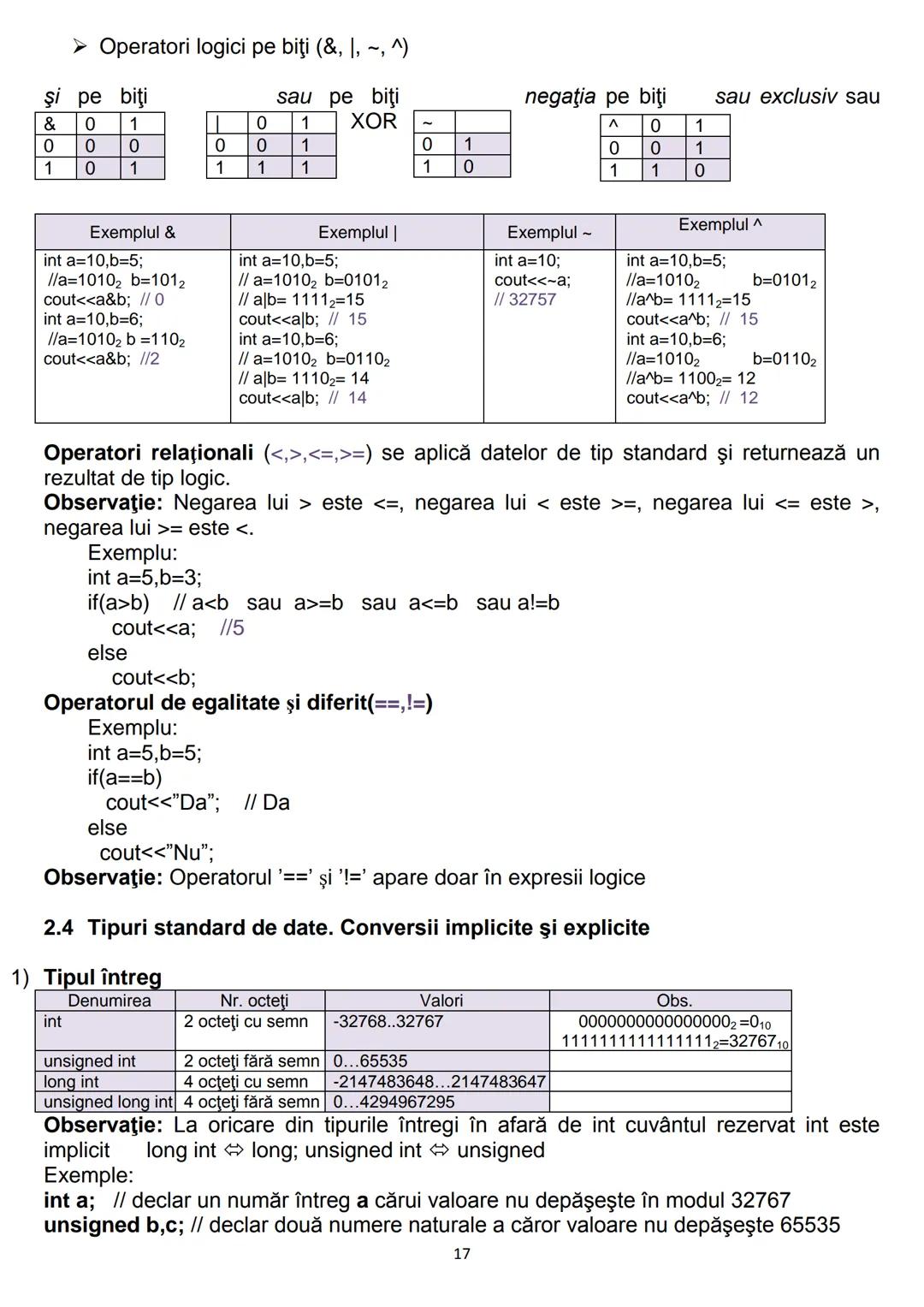 # 1. Algoritmi
CONŢINUTURI Bacalaureat
1.1. Noţiunea de algoritm, caracteristici
1.2. Date, variabile, expresii, operaţii
1.3. Structuri de