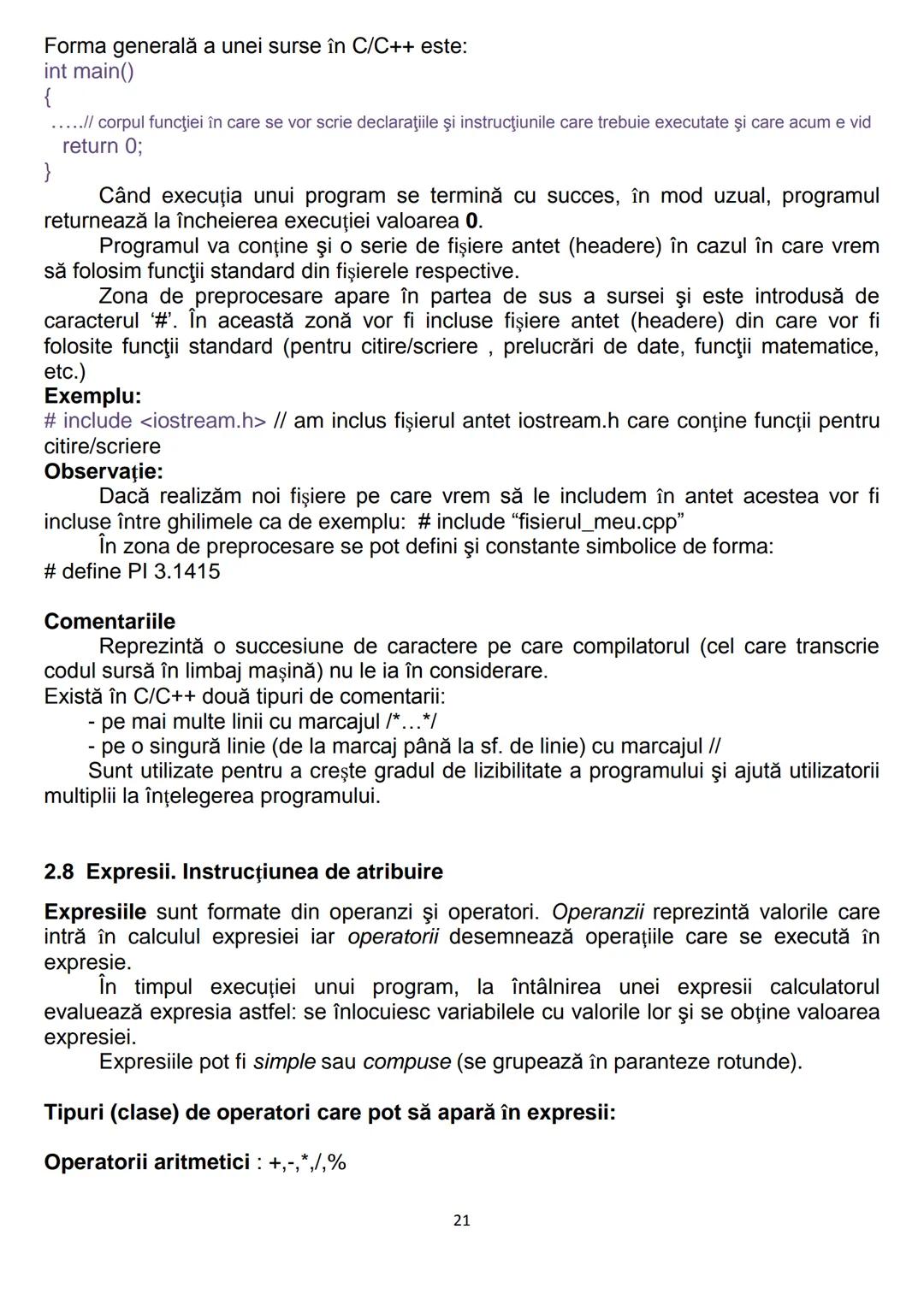 # 1. Algoritmi
CONŢINUTURI Bacalaureat
1.1. Noţiunea de algoritm, caracteristici
1.2. Date, variabile, expresii, operaţii
1.3. Structuri de