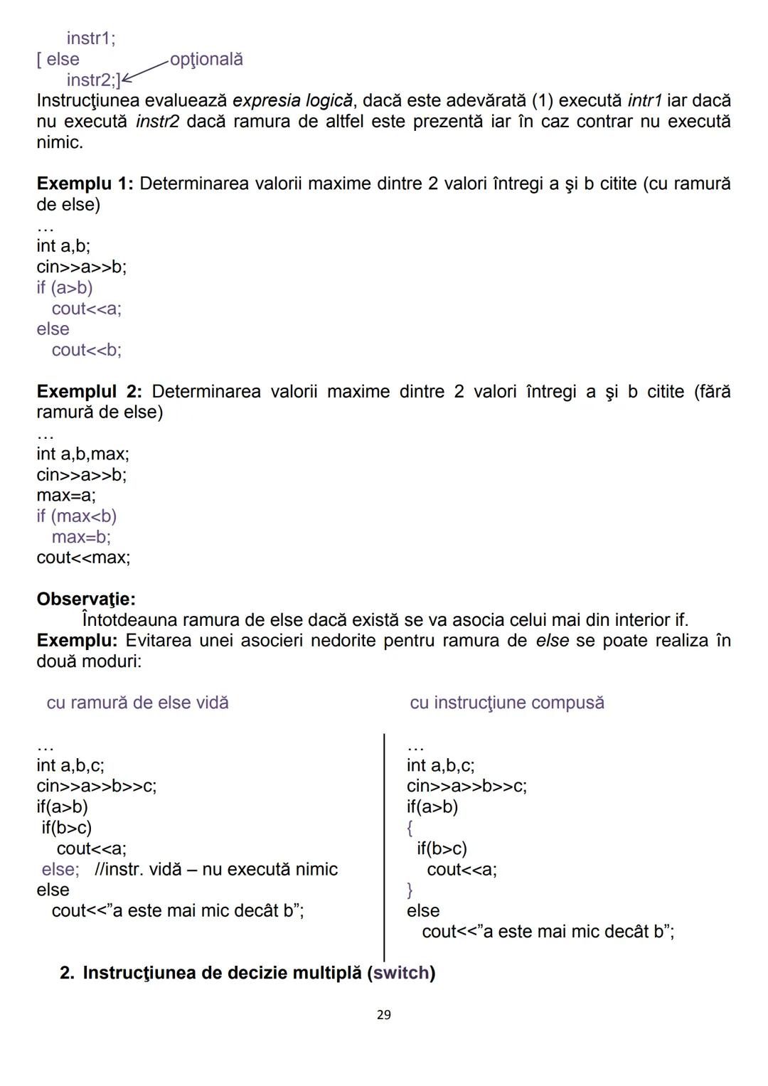 # 1. Algoritmi
CONŢINUTURI Bacalaureat
1.1. Noţiunea de algoritm, caracteristici
1.2. Date, variabile, expresii, operaţii
1.3. Structuri de