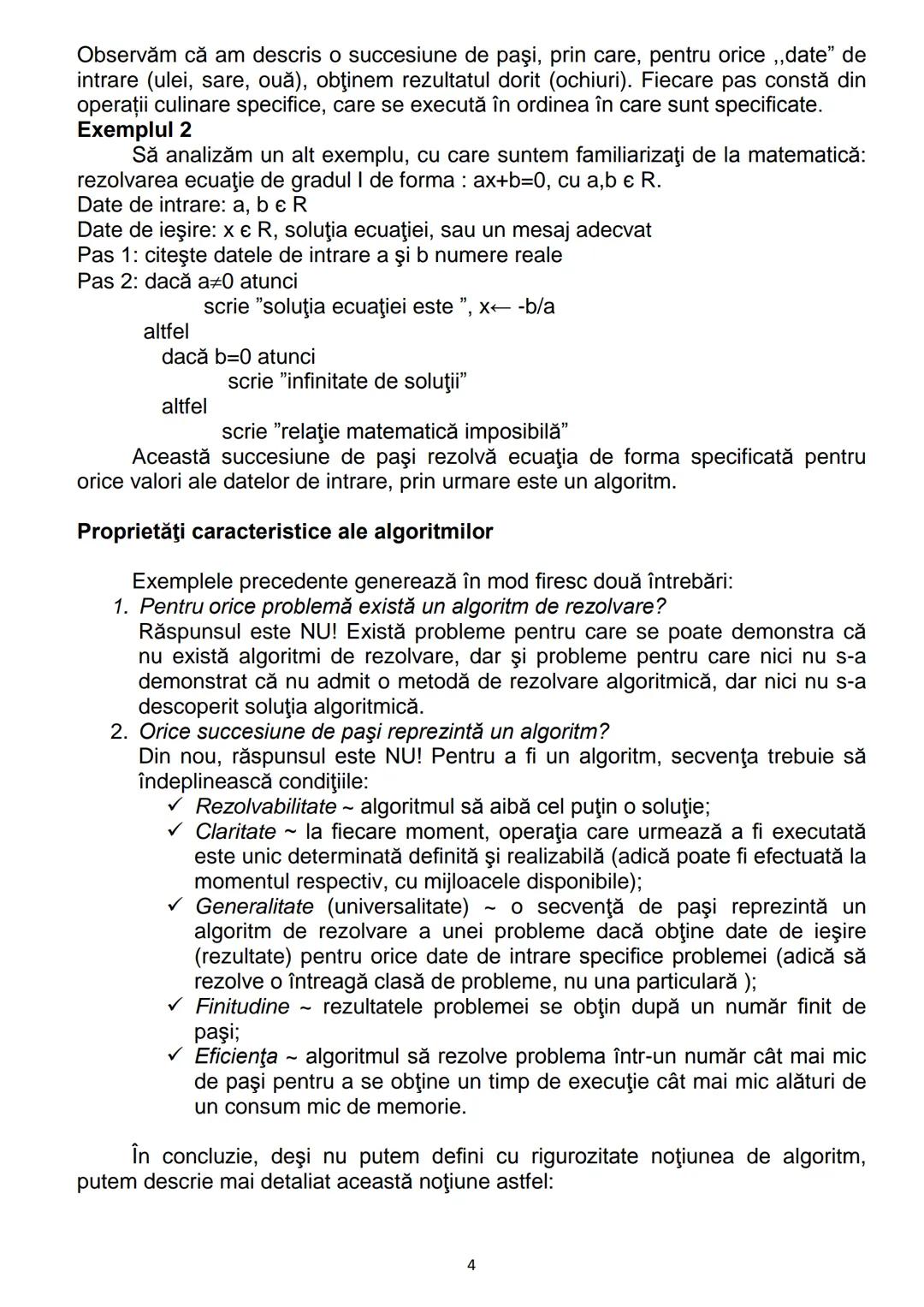 # 1. Algoritmi
CONŢINUTURI Bacalaureat
1.1. Noţiunea de algoritm, caracteristici
1.2. Date, variabile, expresii, operaţii
1.3. Structuri de