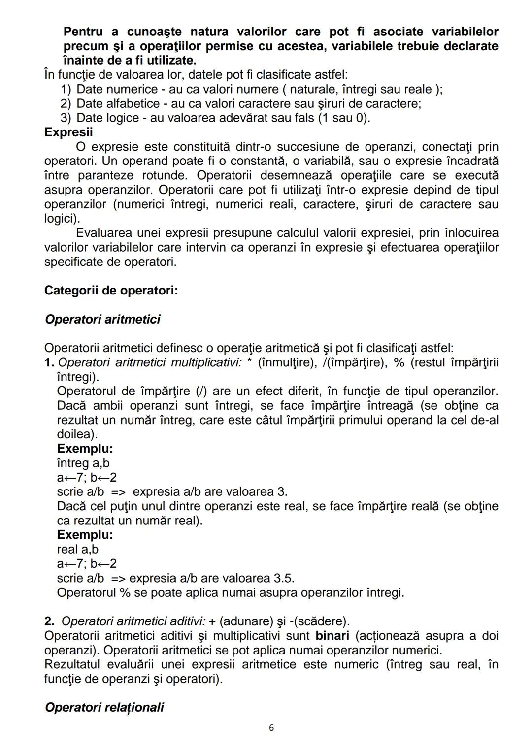 # 1. Algoritmi
CONŢINUTURI Bacalaureat
1.1. Noţiunea de algoritm, caracteristici
1.2. Date, variabile, expresii, operaţii
1.3. Structuri de