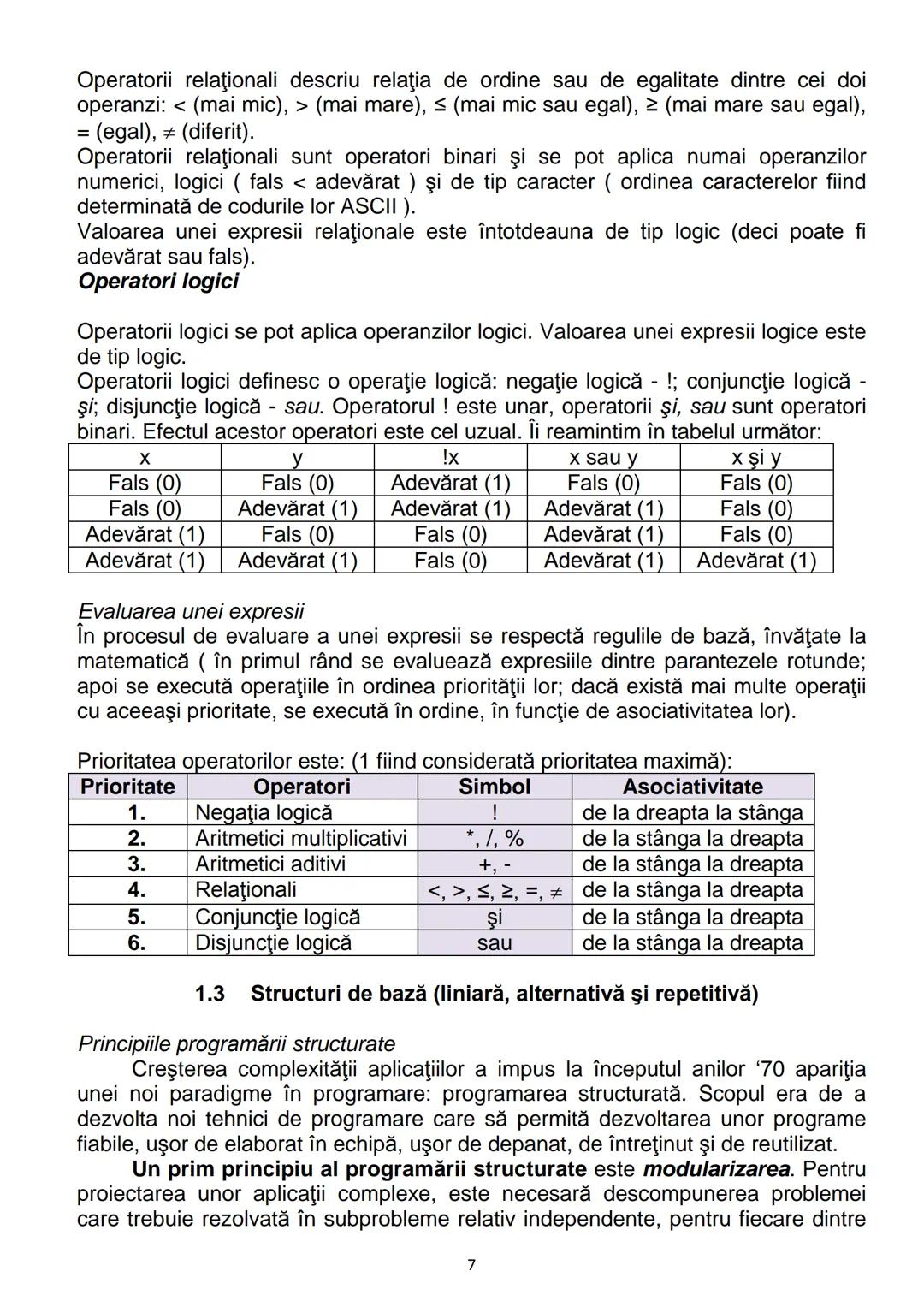# 1. Algoritmi
CONŢINUTURI Bacalaureat
1.1. Noţiunea de algoritm, caracteristici
1.2. Date, variabile, expresii, operaţii
1.3. Structuri de