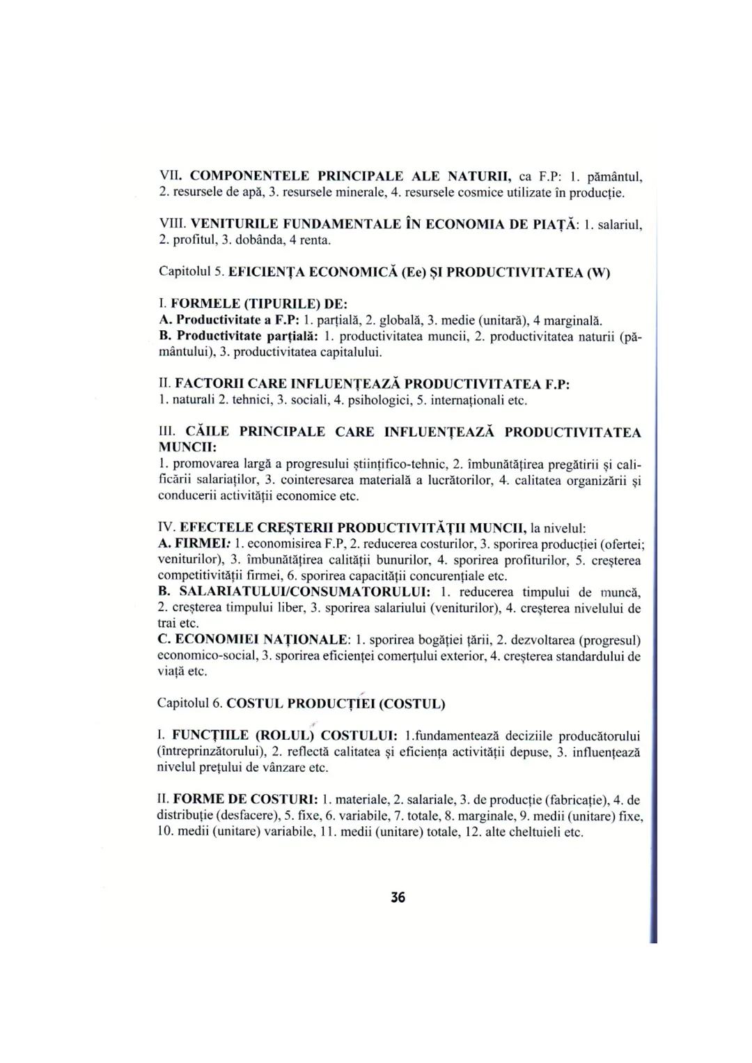 # I. PROGRAMA DETALIATĂ DE EXAMEN
# PENTRU DISCIPLINA ECONOMIE
I. INTRODUCERE ÎN ECONOMIE: Nevoi umane; Bunuri (bunuri libere şi bunuri
eco