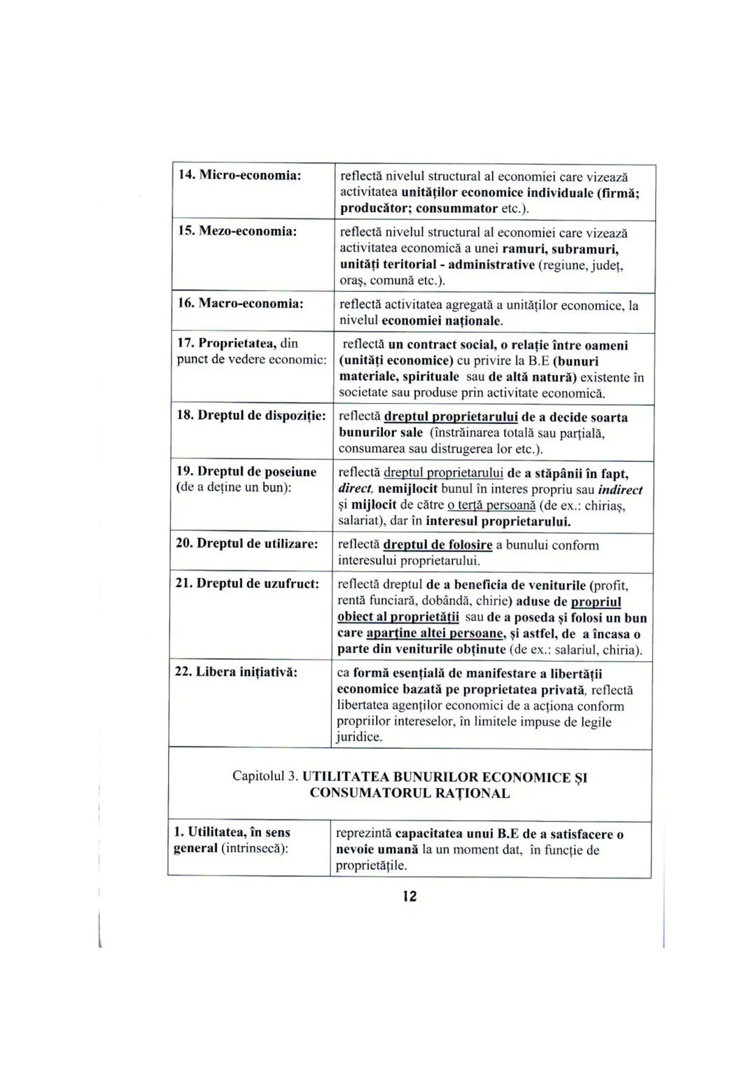 # I. PROGRAMA DETALIATĂ DE EXAMEN
# PENTRU DISCIPLINA ECONOMIE
I. INTRODUCERE ÎN ECONOMIE: Nevoi umane; Bunuri (bunuri libere şi bunuri
eco