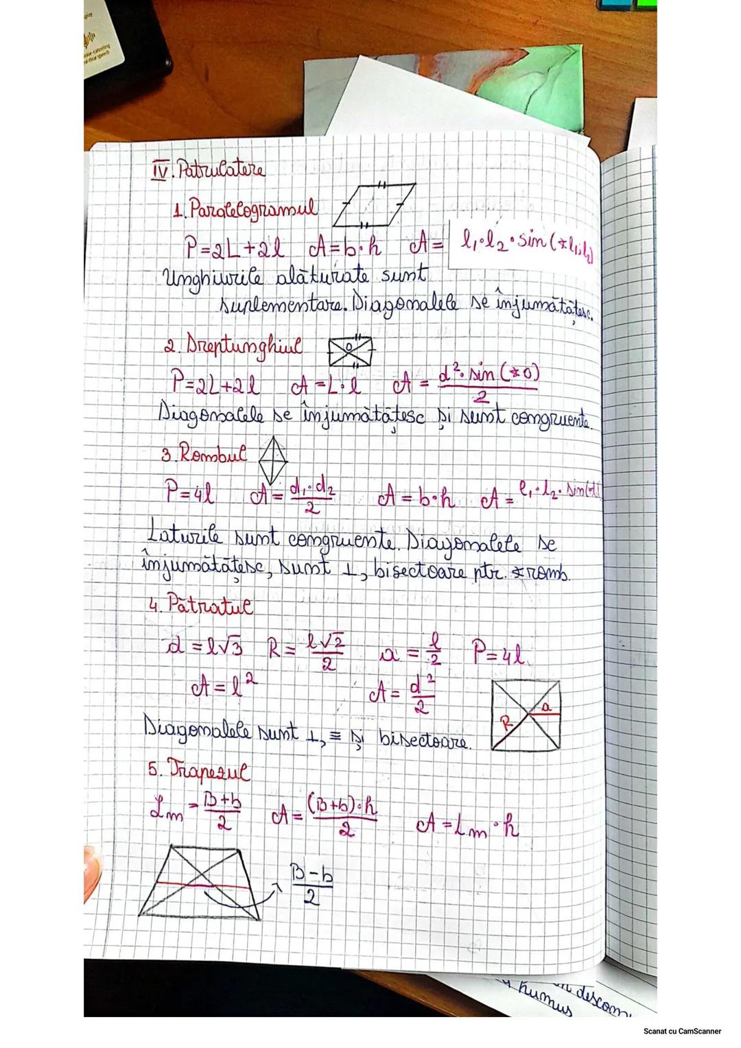 --- OCR Start ---
Recapitularem Core
I Unghiuri
I Unghiul mul =0^{\circ}
2. Unghiul ascutit = <90^{\circ}
3. Unghiul drept =90^{\circ}
4. Un
