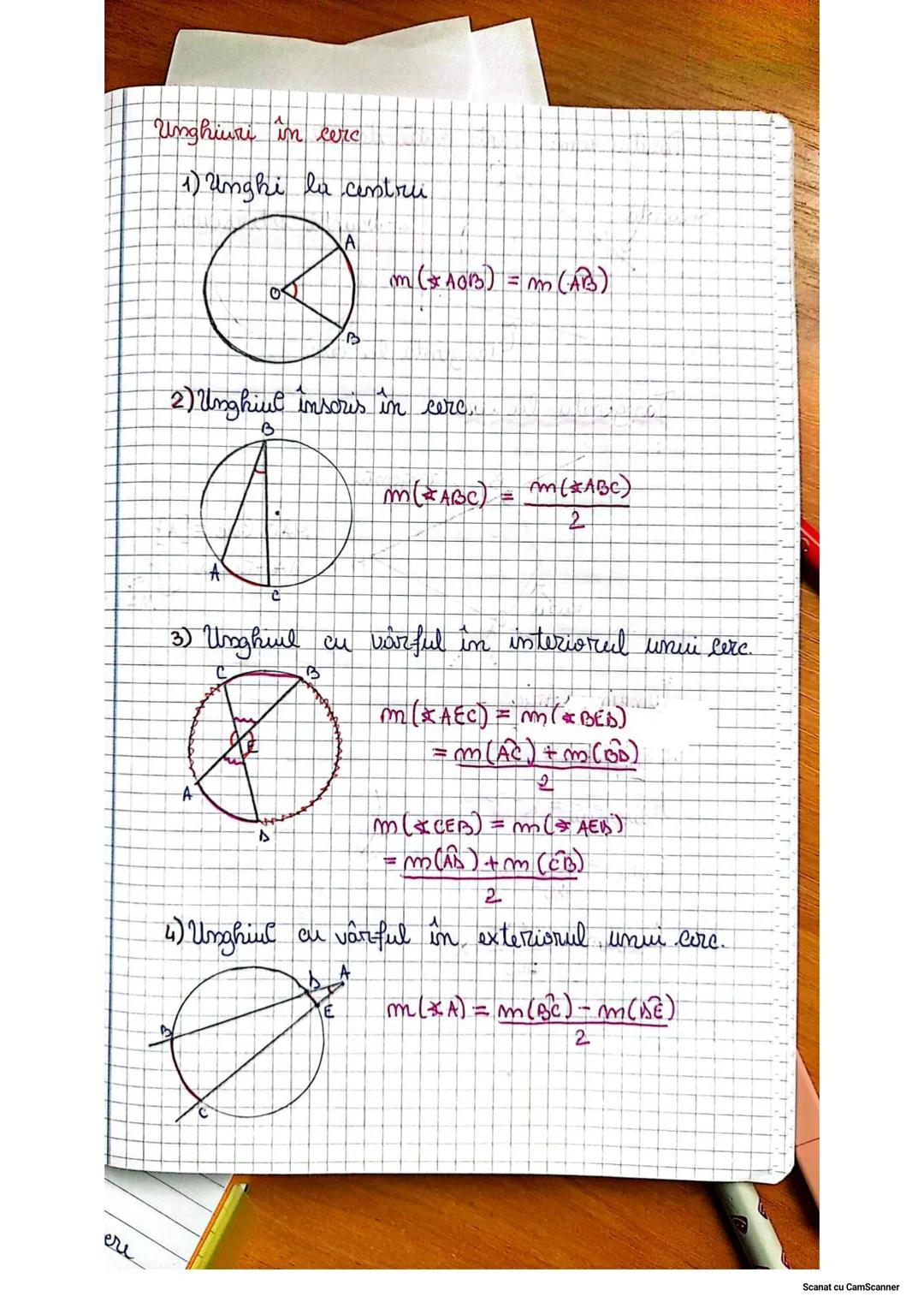 --- OCR Start ---
Recapitularem Core
I Unghiuri
I Unghiul mul =0^{\circ}
2. Unghiul ascutit = <90^{\circ}
3. Unghiul drept =90^{\circ}
4. Un