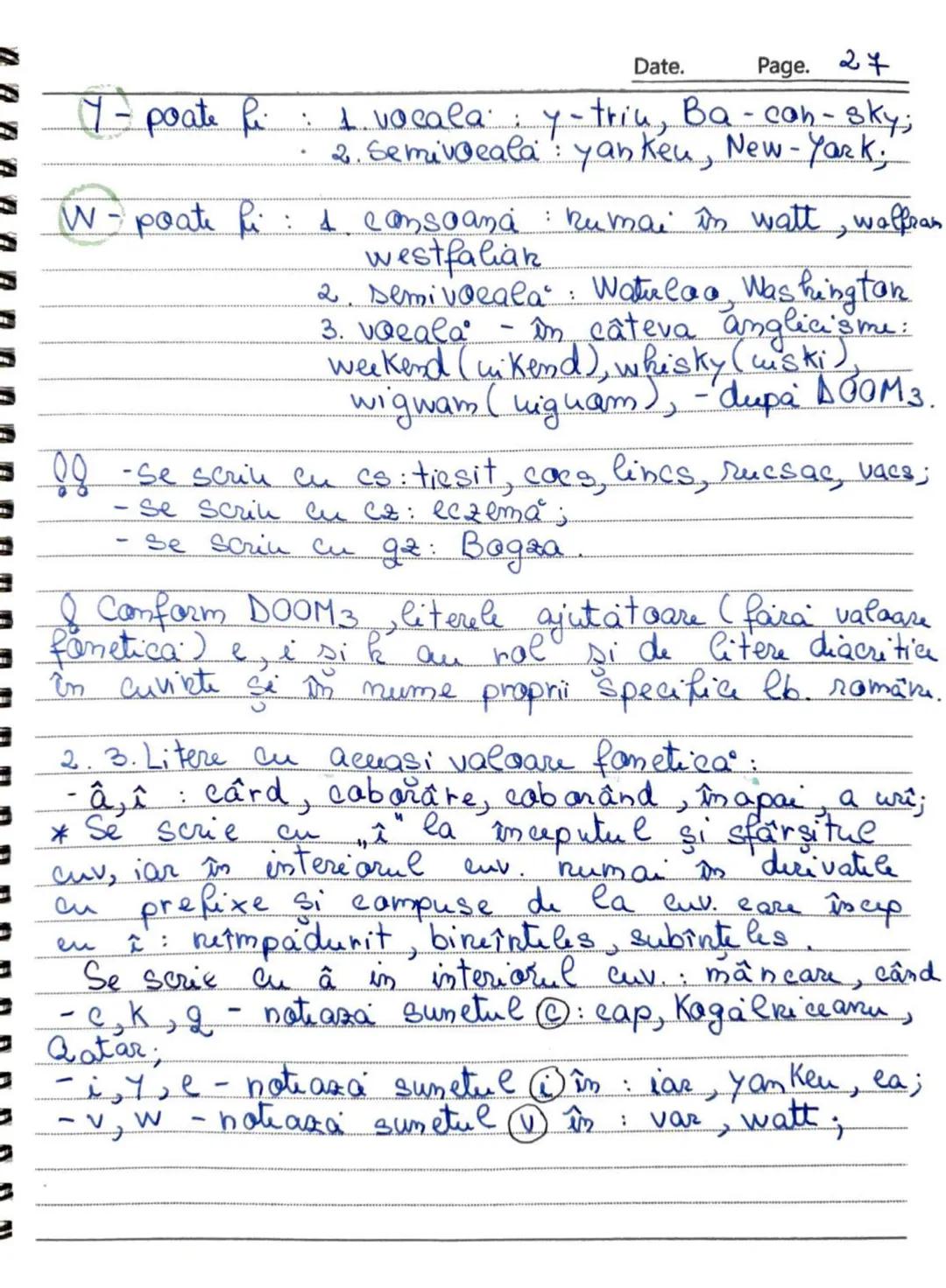 --- OCR Start ---
Date. Page. 24
Capitolul B - Foretica
Ponetica studiază sunetele limbii române.
Alfabetul limbii române şi suretele
Sumetu