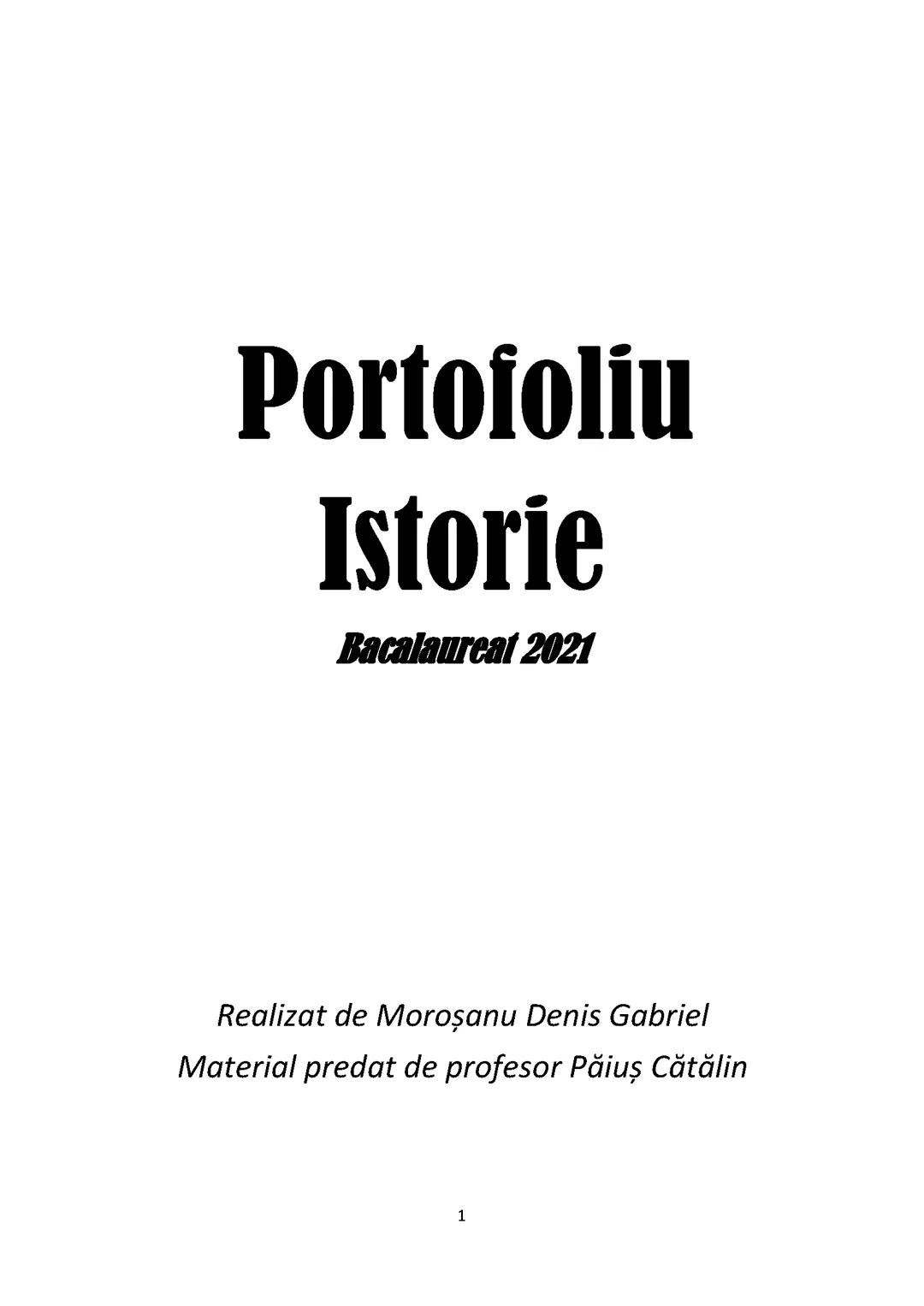 Portofoliu Istorie