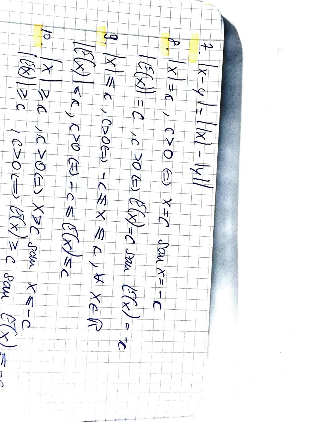 $\frac{a}{b} + \frac{b}{a} \ge 2$
Modulul
(valoarea absoluta)
$x \in R$
$|x| = \begin{cases} x, \text{ daca } x \ge 0 \\ -x, \text{ daca