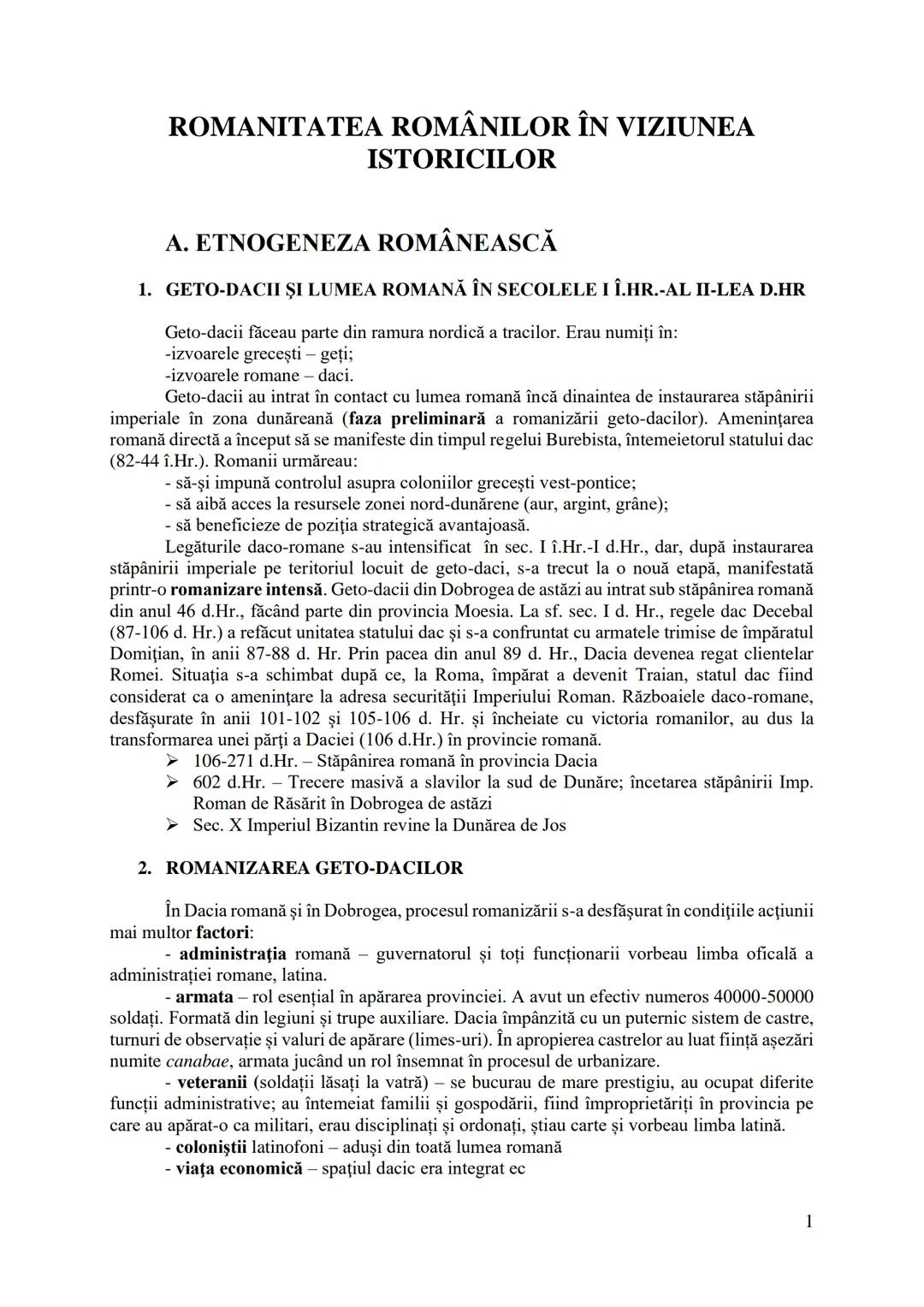 # Lecţii istorie
1.ROMANITATEA ROMÂNILOR – pg. 1-6
2.AUTONOMIILE LOCALE - pg. 7-14
3.DOMNITORII (EVUL MEDIU) – pg. 15-25
4.STATUL ROMÂN