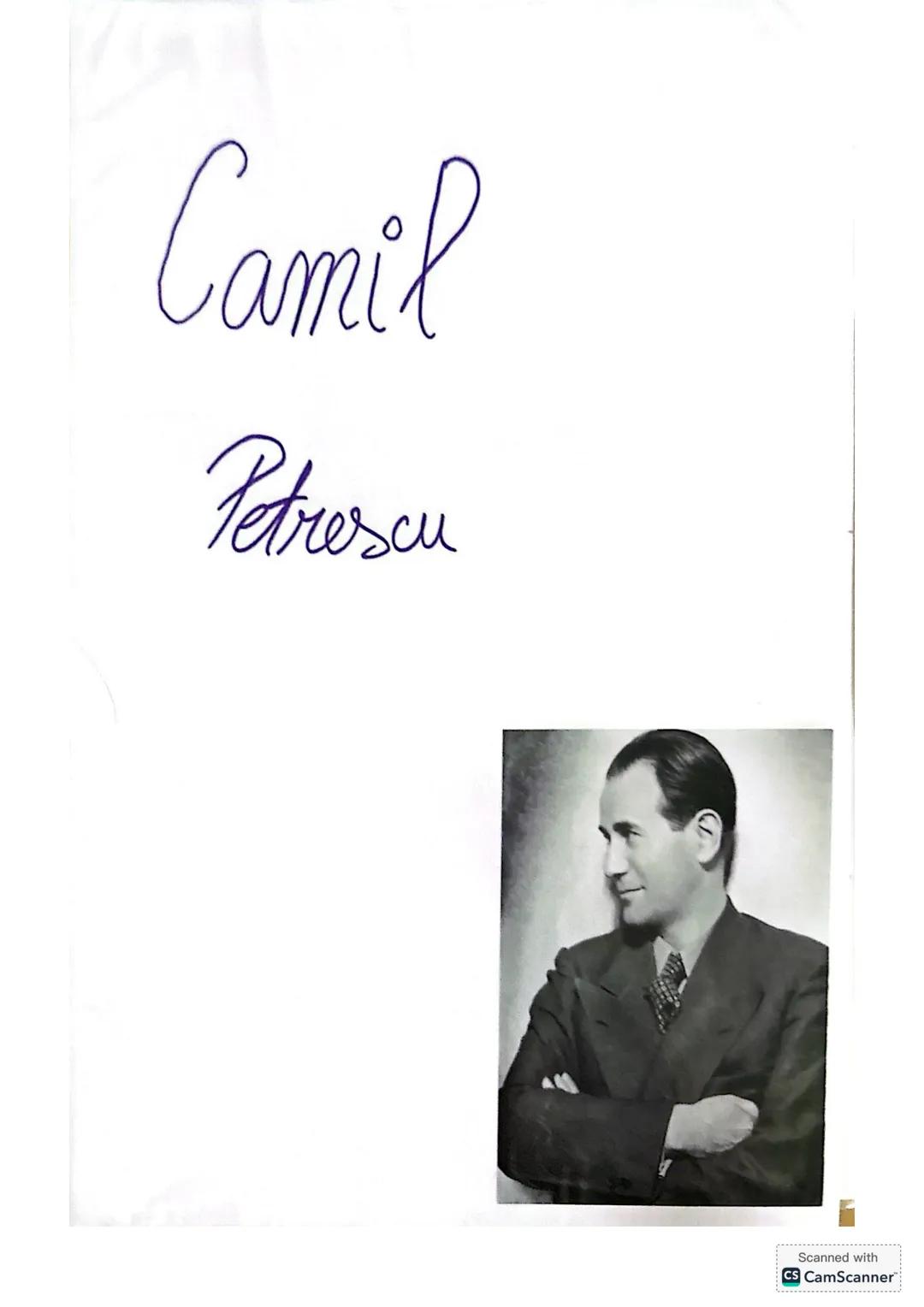 # Camil
Petrescu # Ultima noapte de dragoste, întâias
noapte de război
CONTEXT
* Gapărut în 1930, în perioada interbefită;
* reprezint