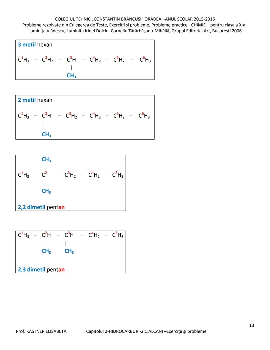 # COLEGIUL TEHNIC ,,CONSTANTIN BRĂNCUŞI” ORADEA - ANUL ŞCOLAR 2015-2016
Probleme rezolvate din Culegerea de Teste, Exerciții și probleme, P