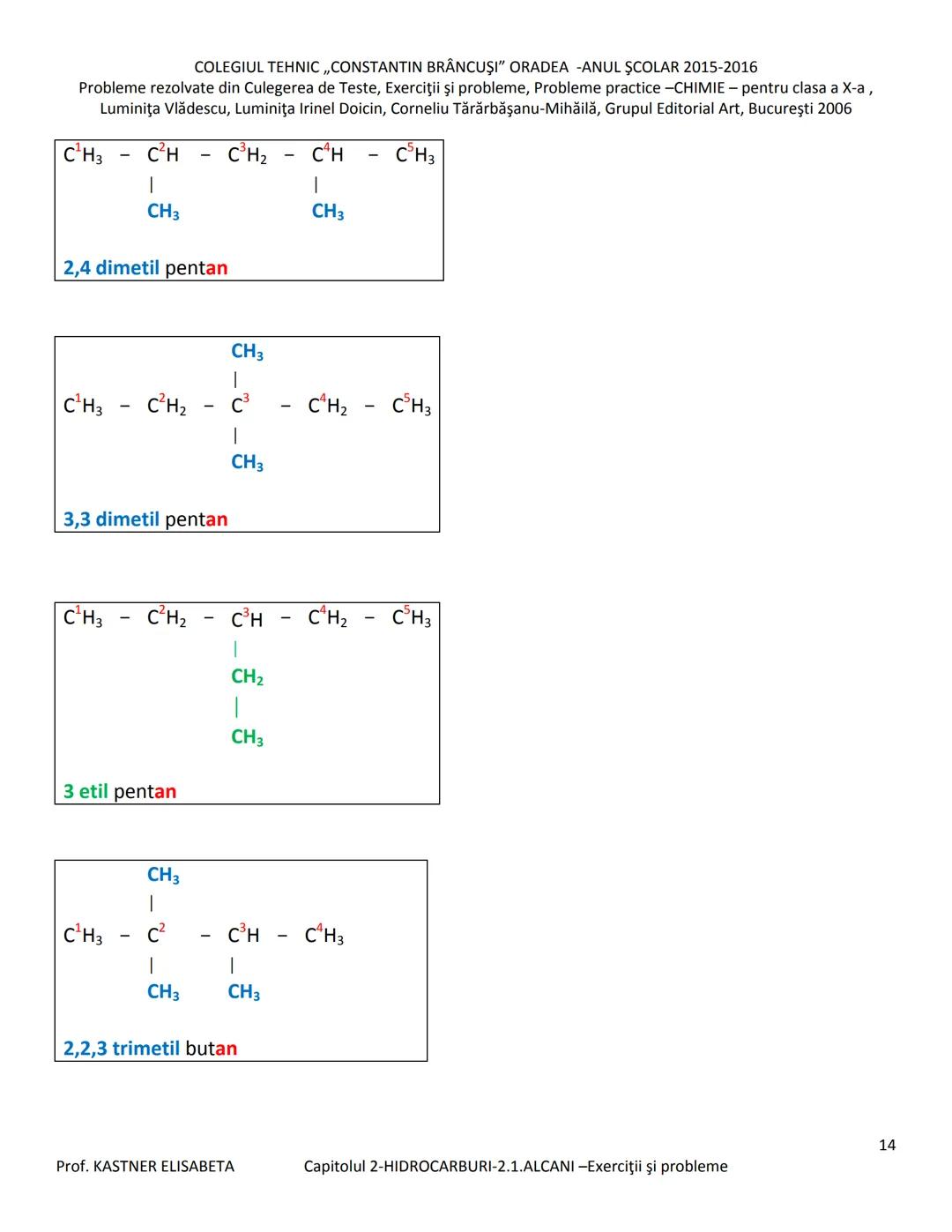 # COLEGIUL TEHNIC ,,CONSTANTIN BRĂNCUŞI” ORADEA - ANUL ŞCOLAR 2015-2016
Probleme rezolvate din Culegerea de Teste, Exerciții și probleme, P