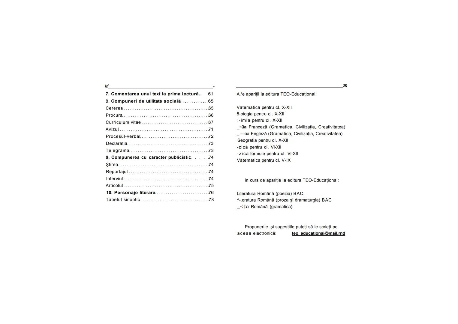 Oana Lazăr
Rezumate la Limba şi Literatura
Română pentru BAC -
Concepte operaţionale şi
funcţionale
TEO-Educațional Rezumate la
Oana Lazăr