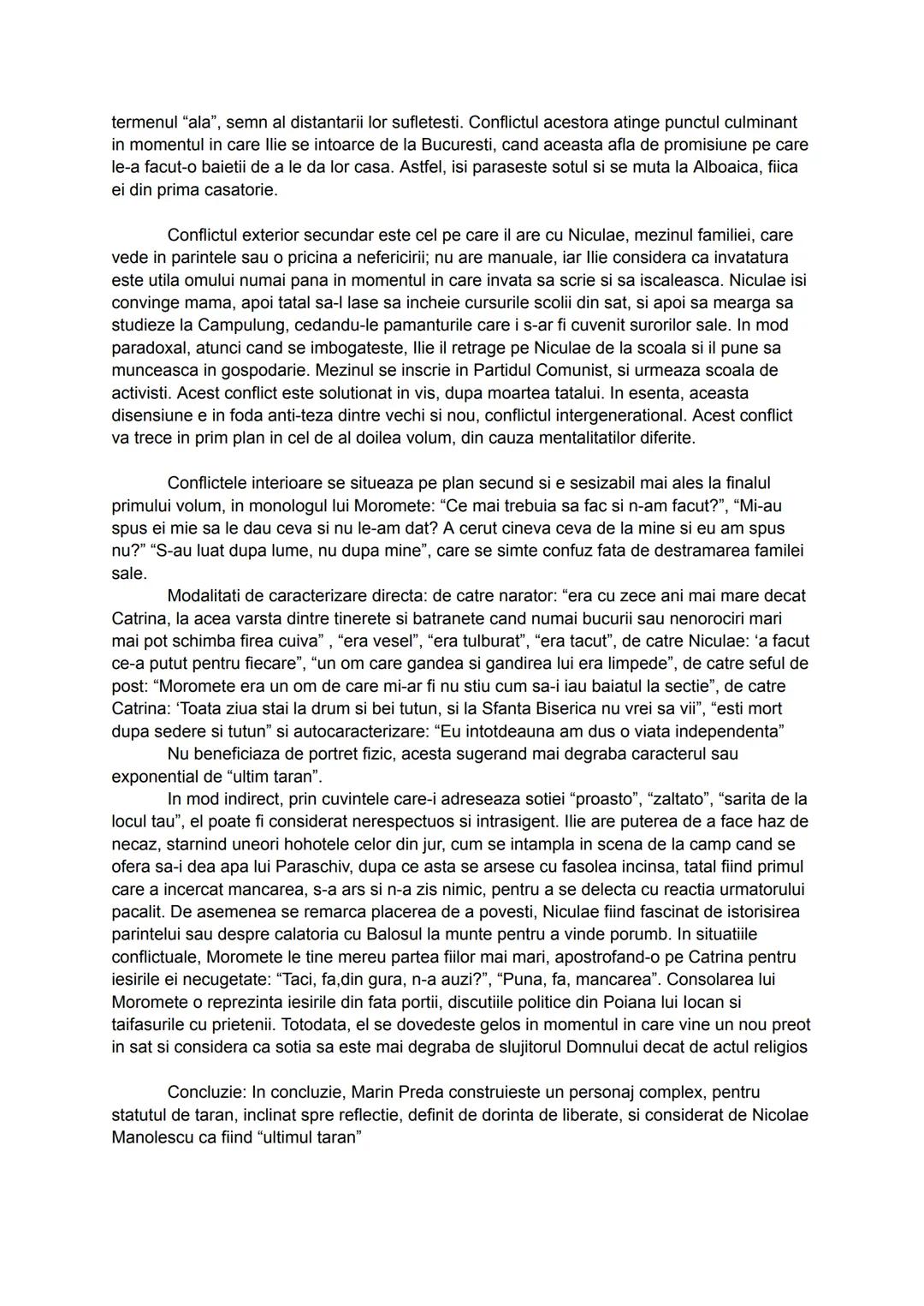 Marin Preda s-a nascut in Silistea-Grumesti, loc in care este plasata si actiunea
romanului. Acesta a scris nuvela "Calul", romanul "Cel mai