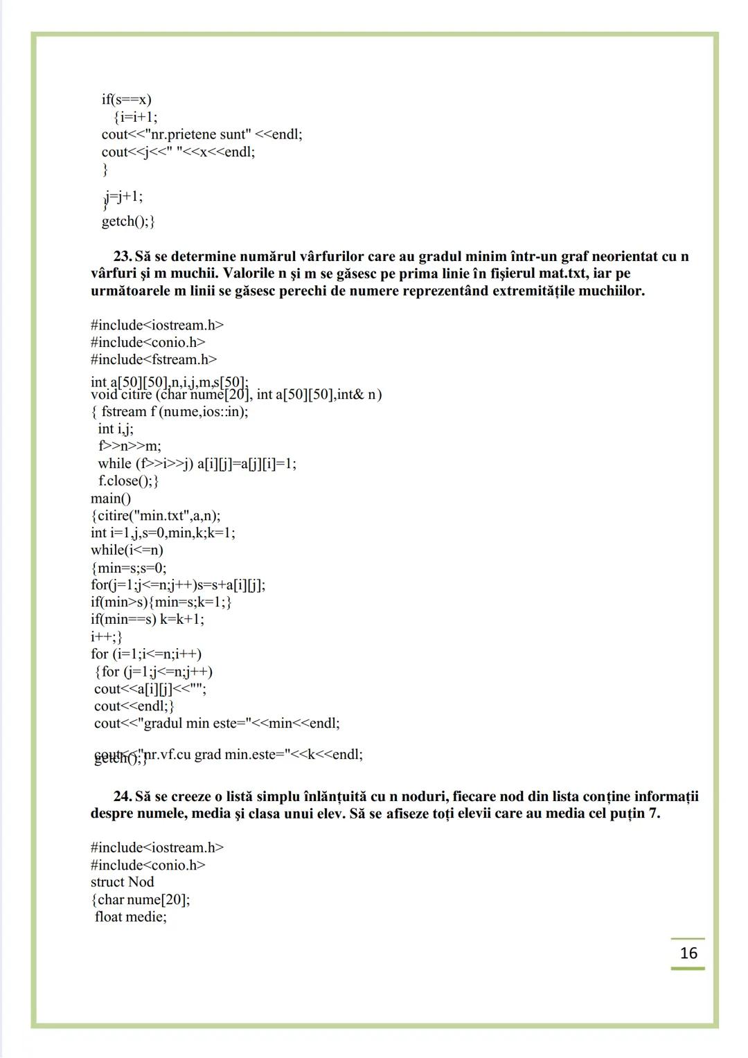 NECIU ILEANA
CULEGERE DE PROBLEME
REZOLVATE C/C++
ISBN 978-606-577-575-6
Editura Sfântul Ierarh Nicolae
2011 Recomandare
Cartea cu titlu
