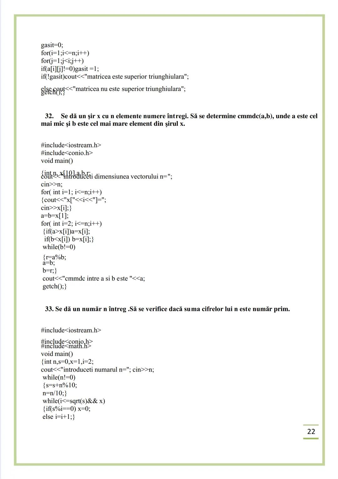 NECIU ILEANA
CULEGERE DE PROBLEME
REZOLVATE C/C++
ISBN 978-606-577-575-6
Editura Sfântul Ierarh Nicolae
2011 Recomandare
Cartea cu titlu