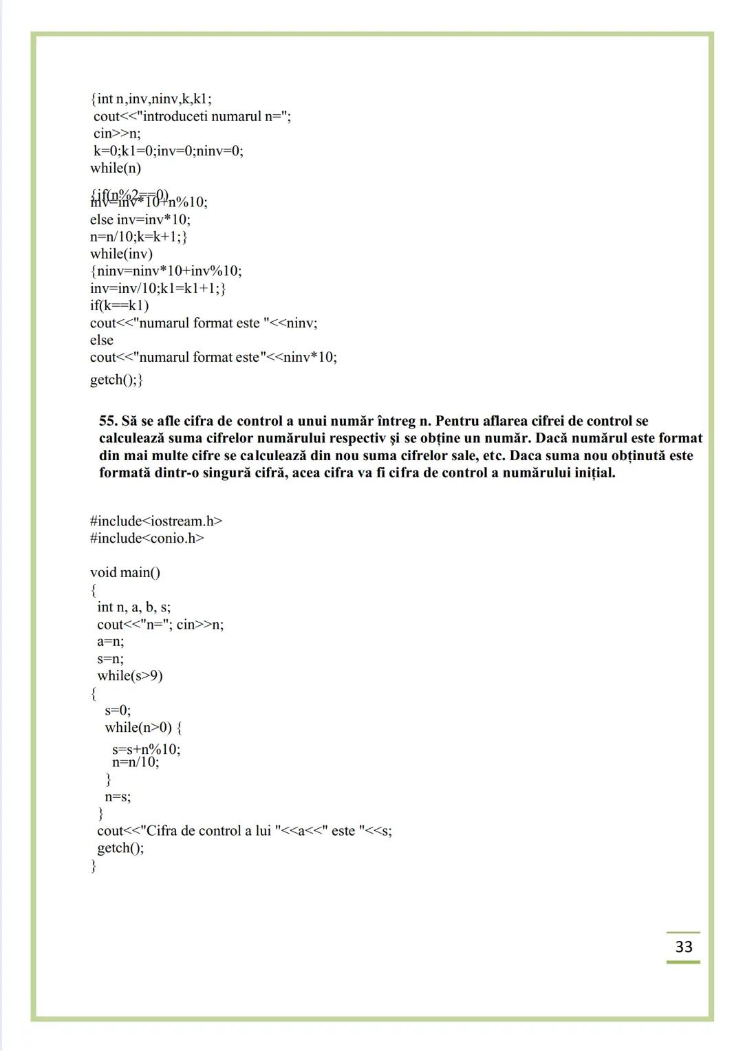 NECIU ILEANA
CULEGERE DE PROBLEME
REZOLVATE C/C++
ISBN 978-606-577-575-6
Editura Sfântul Ierarh Nicolae
2011 Recomandare
Cartea cu titlu