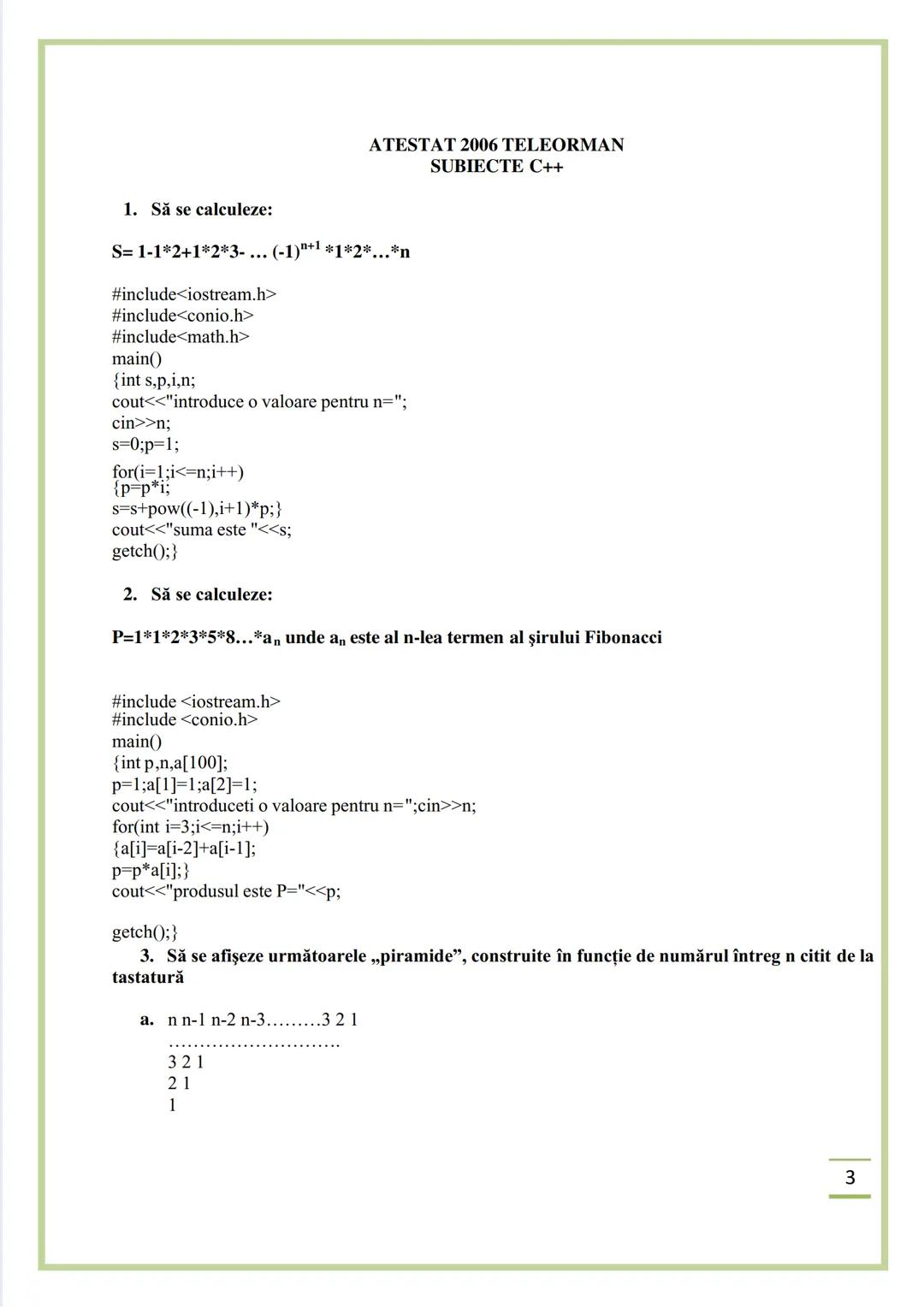 NECIU ILEANA
CULEGERE DE PROBLEME
REZOLVATE C/C++
ISBN 978-606-577-575-6
Editura Sfântul Ierarh Nicolae
2011 Recomandare
Cartea cu titlu