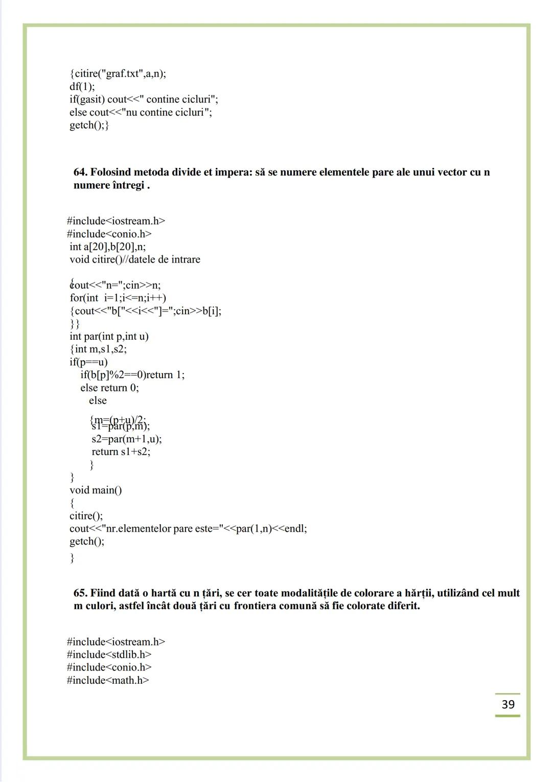 NECIU ILEANA
CULEGERE DE PROBLEME
REZOLVATE C/C++
ISBN 978-606-577-575-6
Editura Sfântul Ierarh Nicolae
2011 Recomandare
Cartea cu titlu