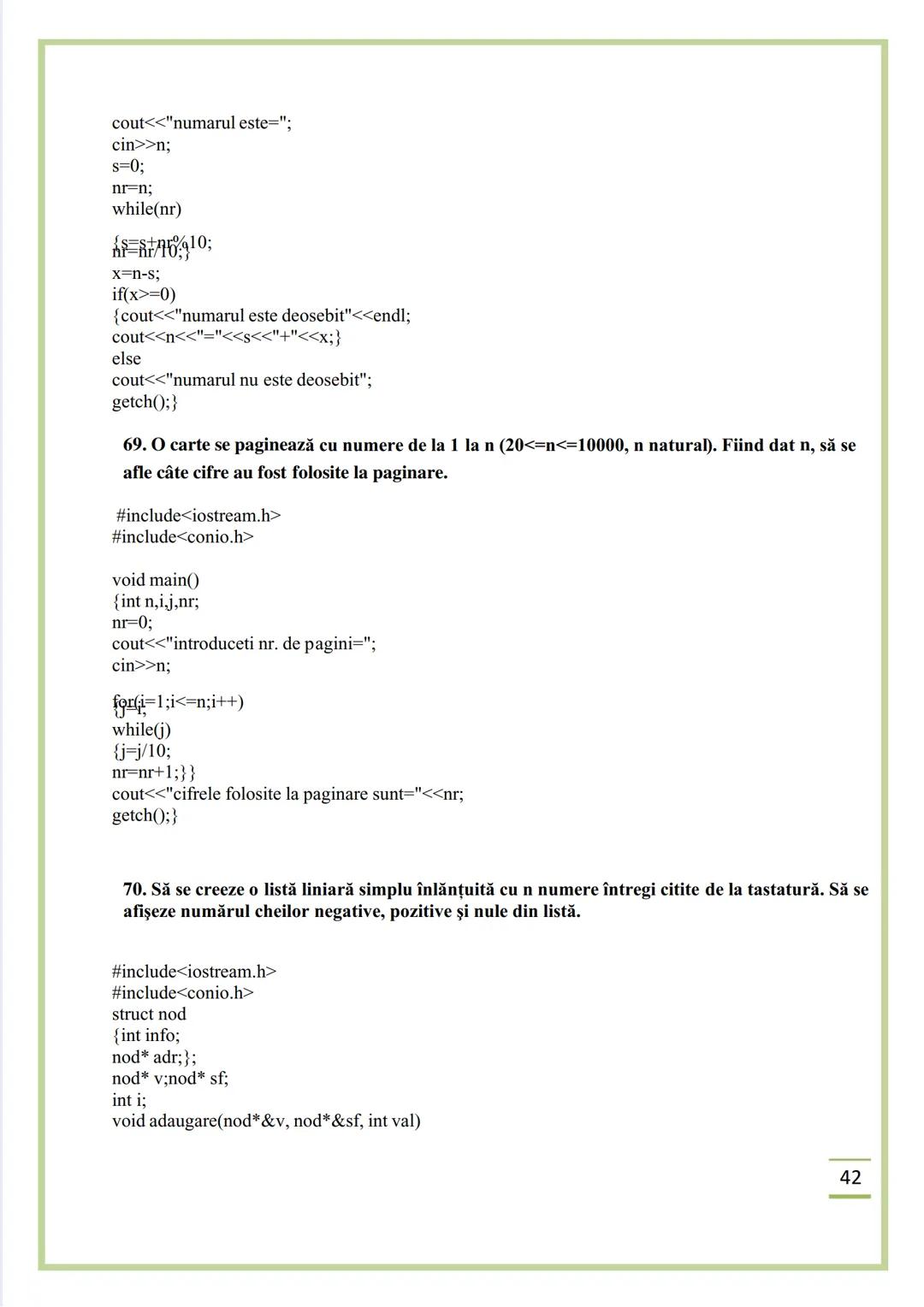 NECIU ILEANA
CULEGERE DE PROBLEME
REZOLVATE C/C++
ISBN 978-606-577-575-6
Editura Sfântul Ierarh Nicolae
2011 Recomandare
Cartea cu titlu