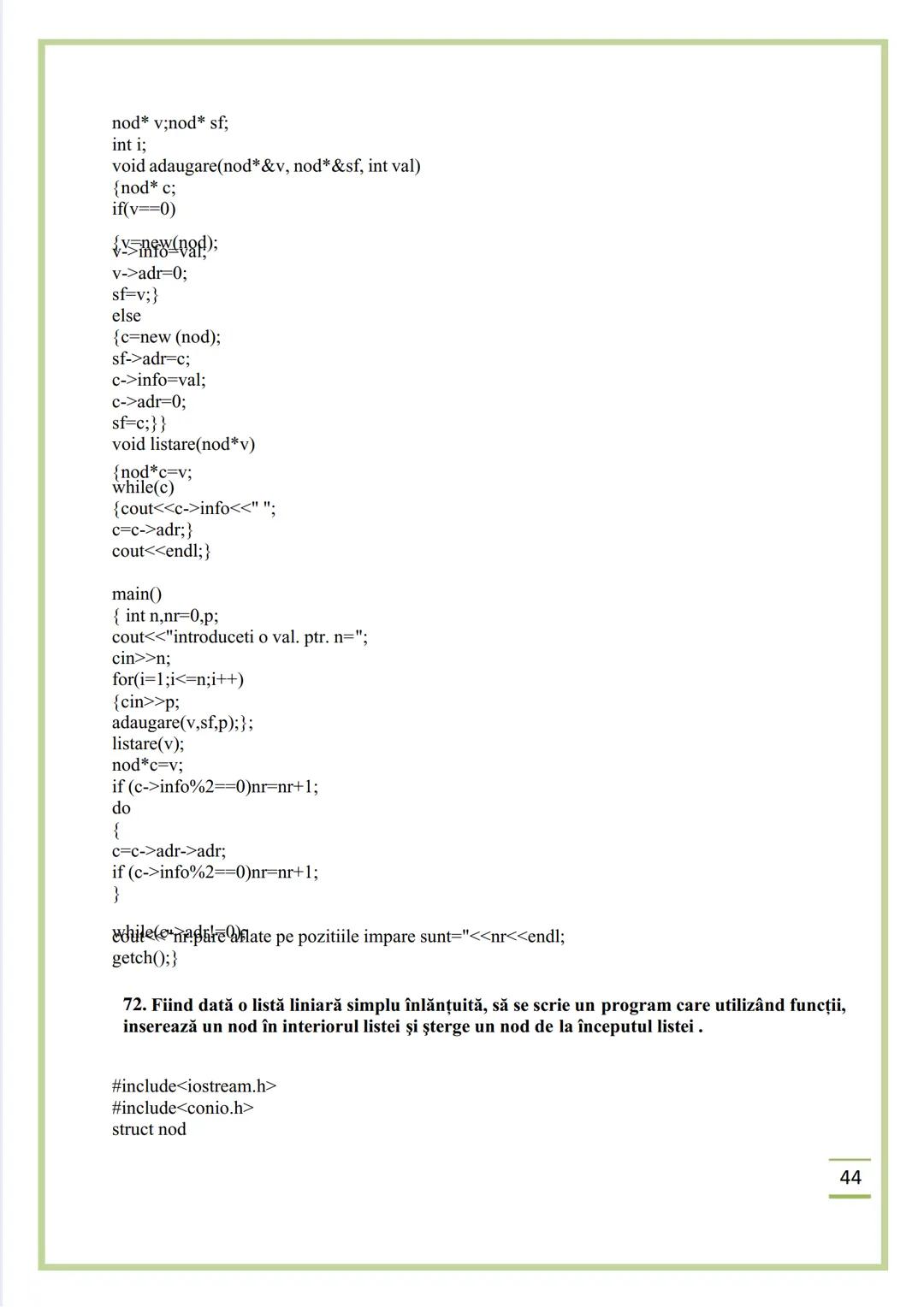 NECIU ILEANA
CULEGERE DE PROBLEME
REZOLVATE C/C++
ISBN 978-606-577-575-6
Editura Sfântul Ierarh Nicolae
2011 Recomandare
Cartea cu titlu
