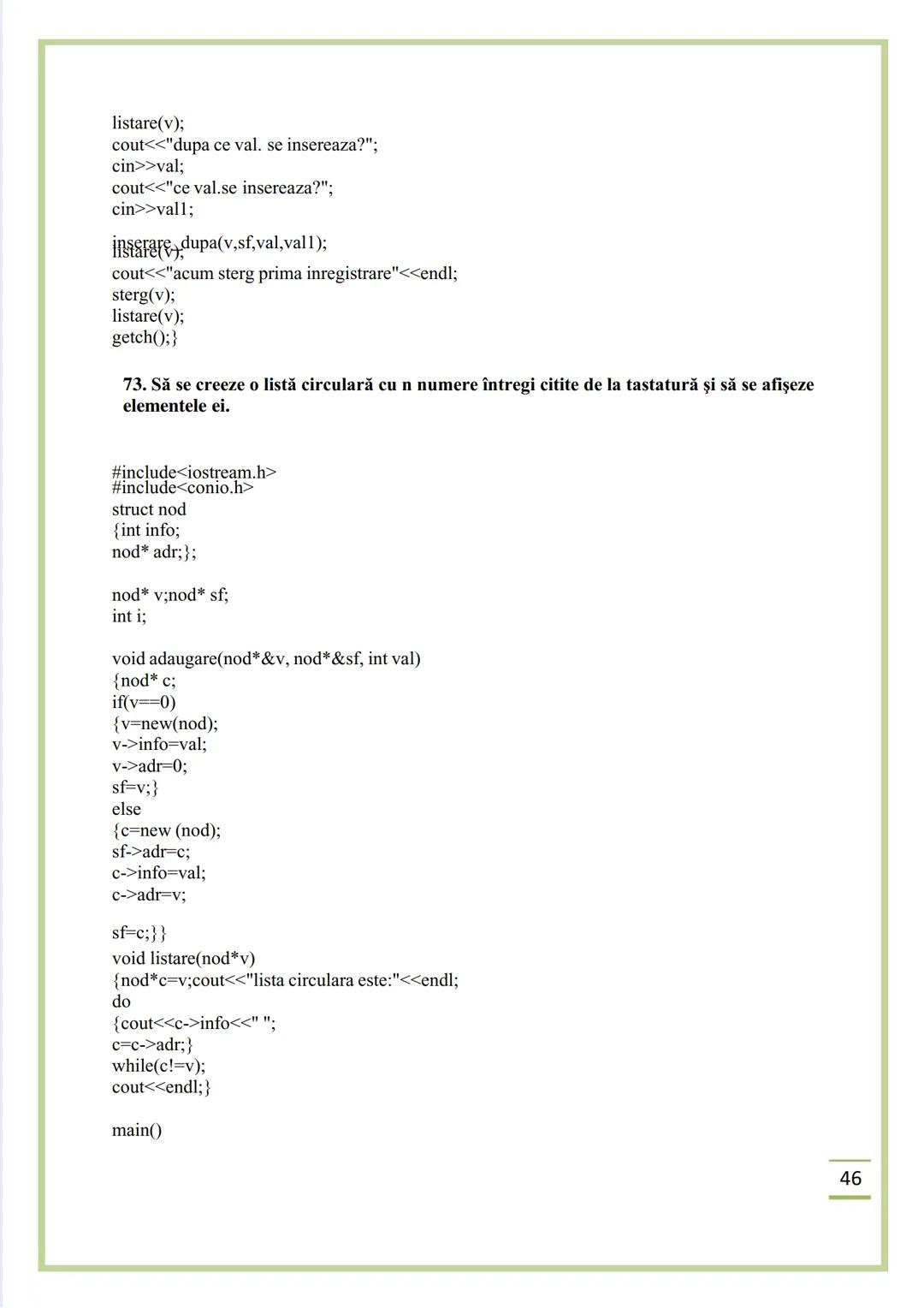 NECIU ILEANA
CULEGERE DE PROBLEME
REZOLVATE C/C++
ISBN 978-606-577-575-6
Editura Sfântul Ierarh Nicolae
2011 Recomandare
Cartea cu titlu