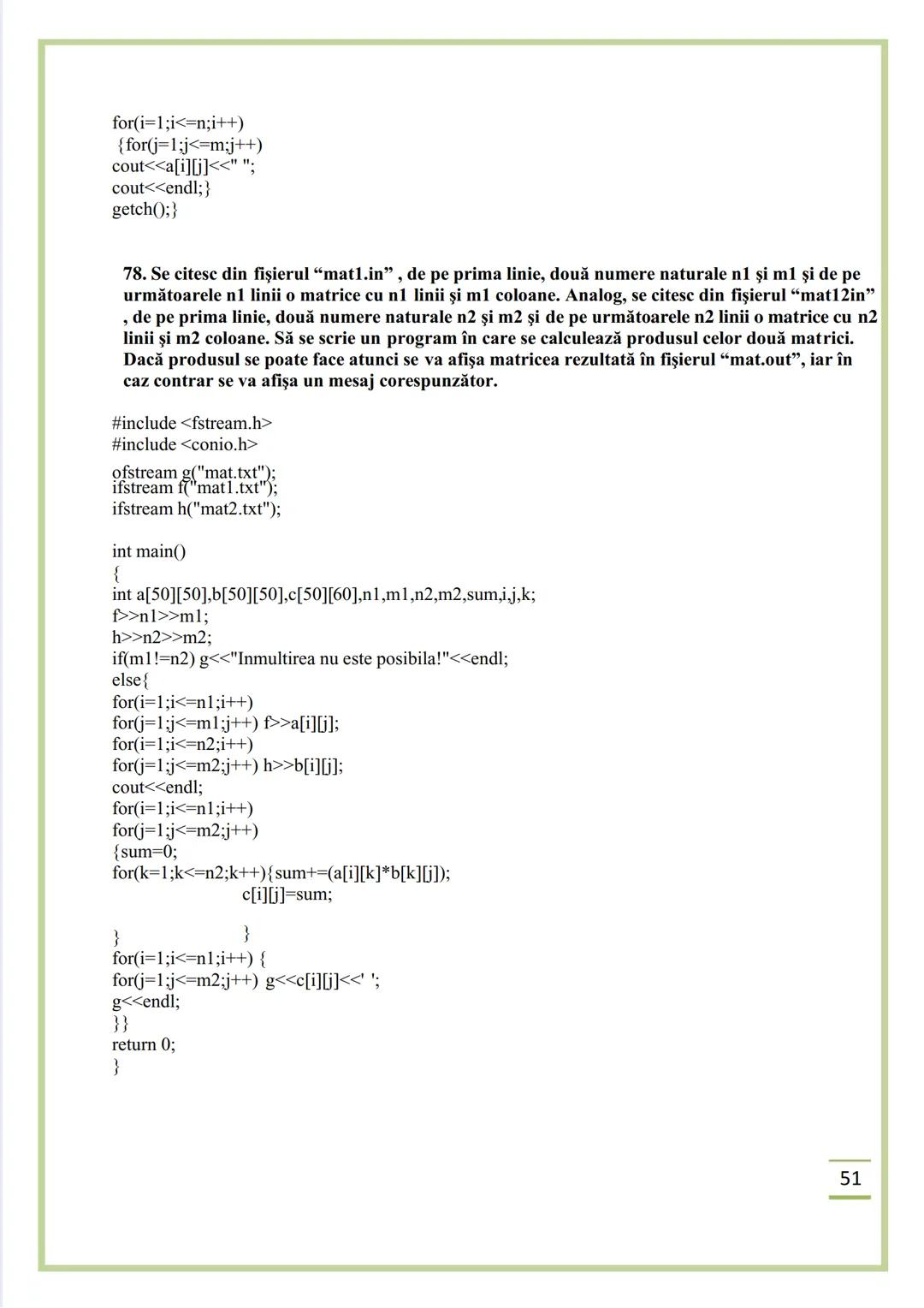 NECIU ILEANA
CULEGERE DE PROBLEME
REZOLVATE C/C++
ISBN 978-606-577-575-6
Editura Sfântul Ierarh Nicolae
2011 Recomandare
Cartea cu titlu
