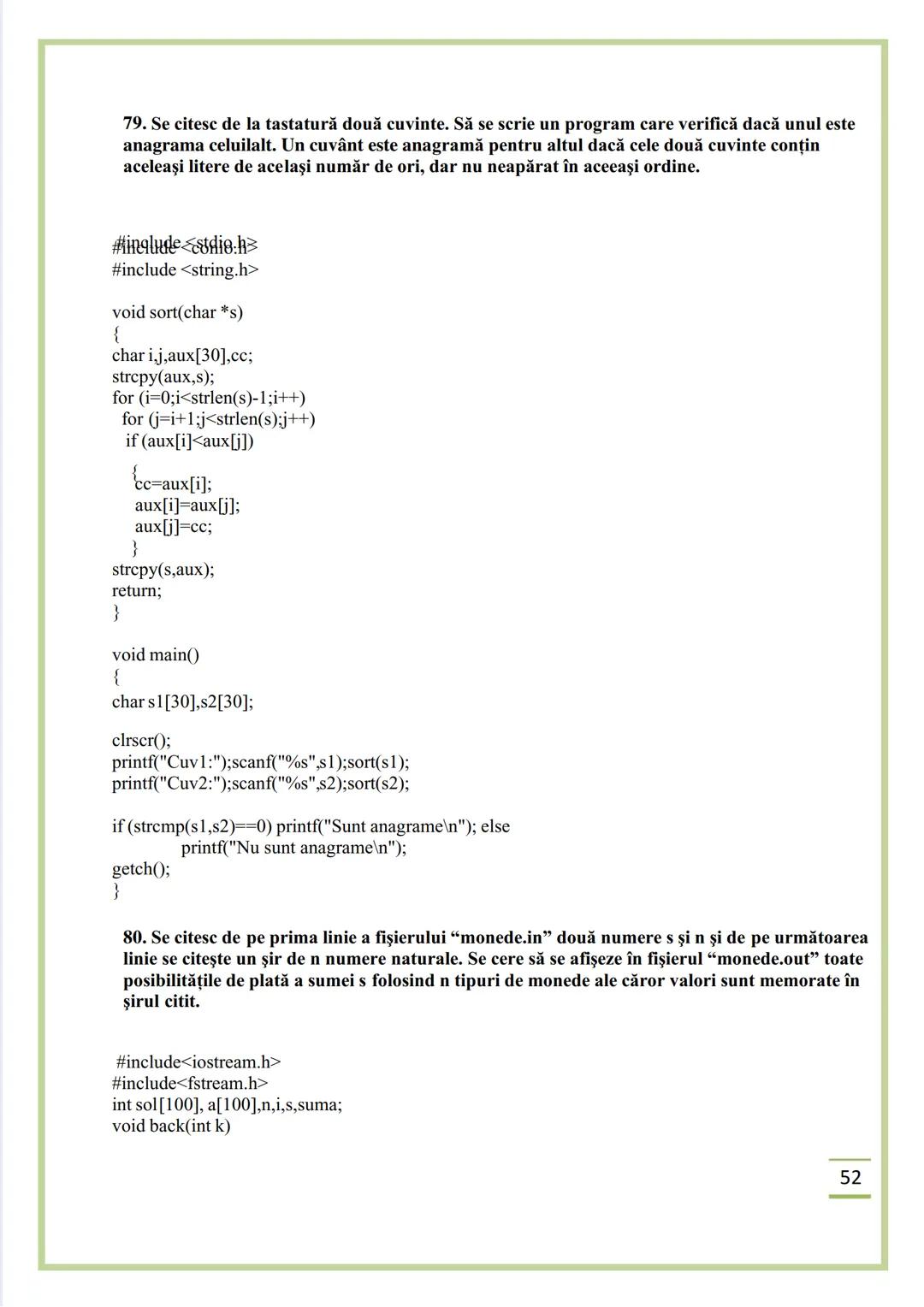 NECIU ILEANA
CULEGERE DE PROBLEME
REZOLVATE C/C++
ISBN 978-606-577-575-6
Editura Sfântul Ierarh Nicolae
2011 Recomandare
Cartea cu titlu