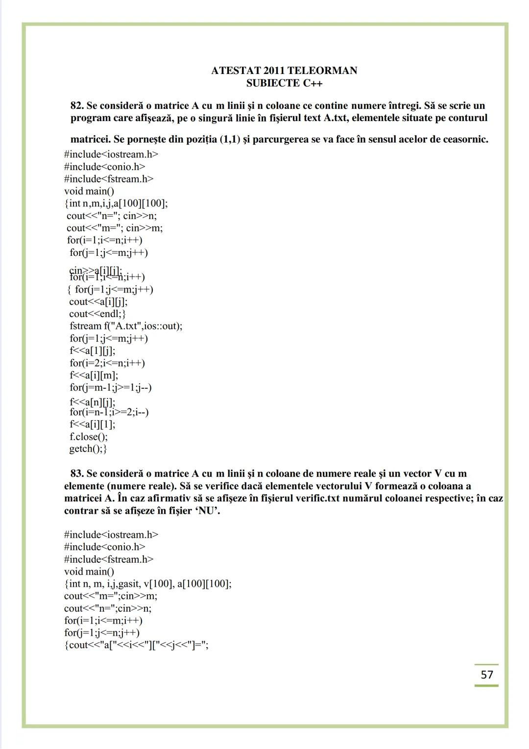 NECIU ILEANA
CULEGERE DE PROBLEME
REZOLVATE C/C++
ISBN 978-606-577-575-6
Editura Sfântul Ierarh Nicolae
2011 Recomandare
Cartea cu titlu
