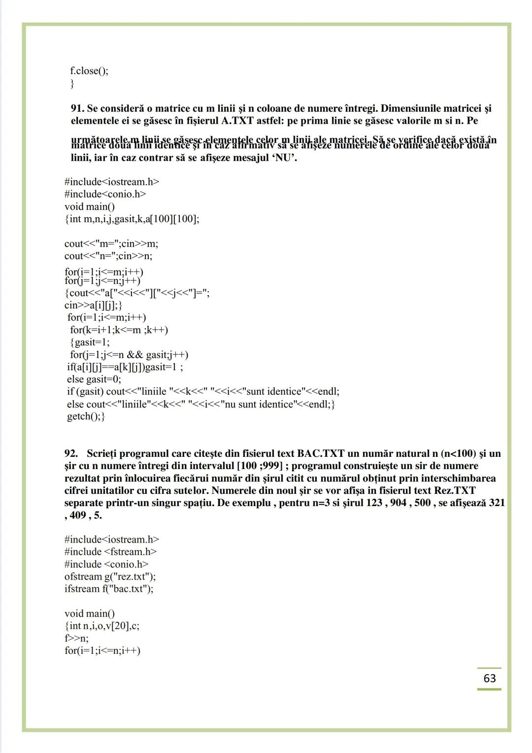 NECIU ILEANA
CULEGERE DE PROBLEME
REZOLVATE C/C++
ISBN 978-606-577-575-6
Editura Sfântul Ierarh Nicolae
2011 Recomandare
Cartea cu titlu
