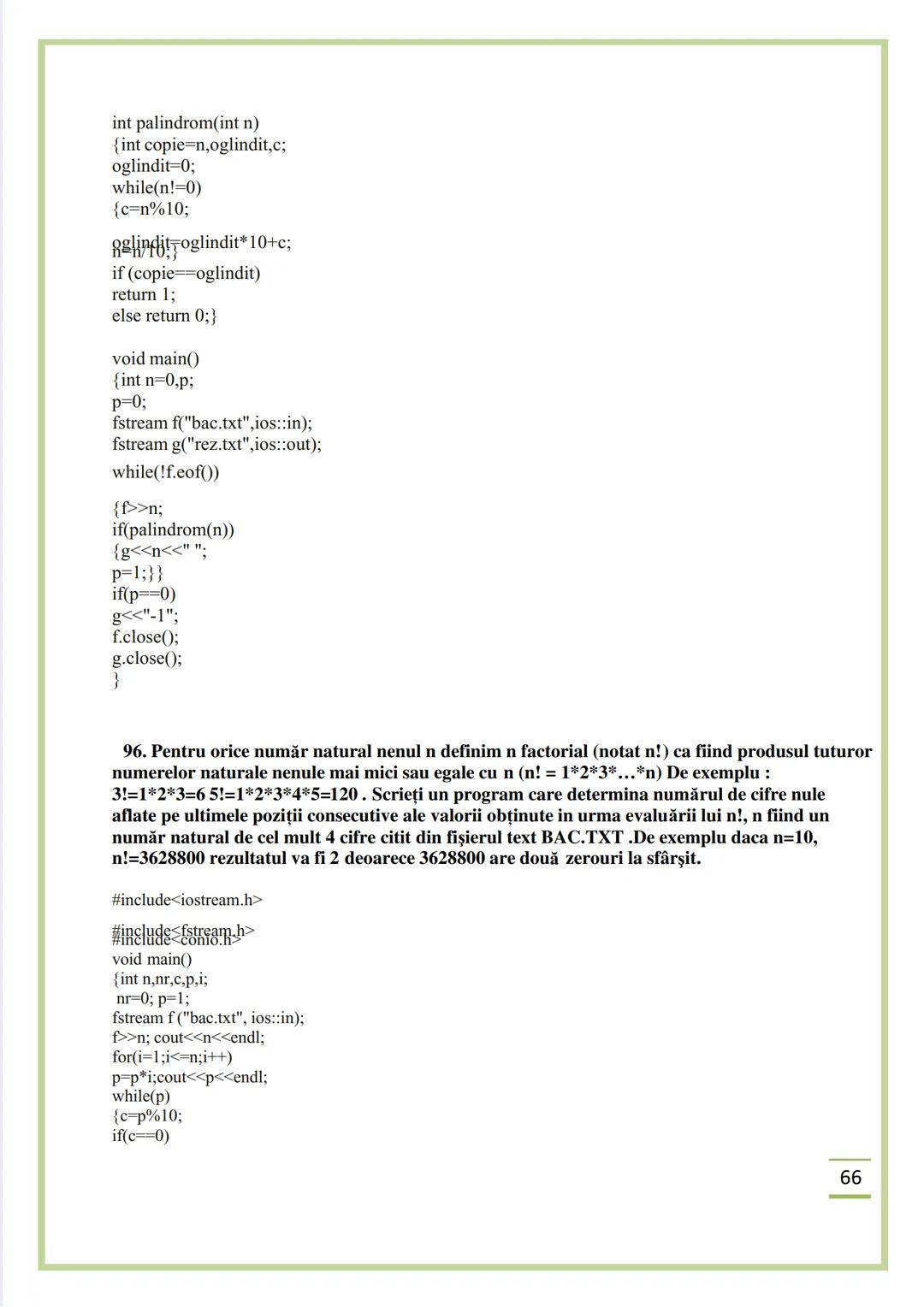 NECIU ILEANA
CULEGERE DE PROBLEME
REZOLVATE C/C++
ISBN 978-606-577-575-6
Editura Sfântul Ierarh Nicolae
2011 Recomandare
Cartea cu titlu
