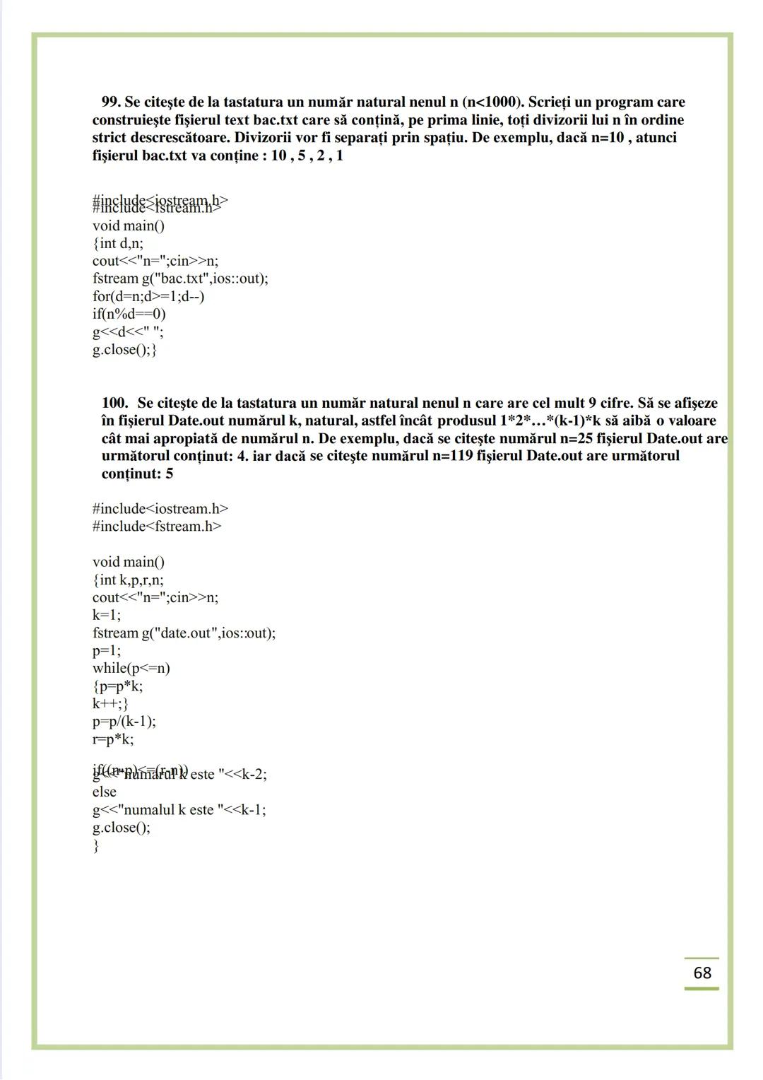 NECIU ILEANA
CULEGERE DE PROBLEME
REZOLVATE C/C++
ISBN 978-606-577-575-6
Editura Sfântul Ierarh Nicolae
2011 Recomandare
Cartea cu titlu