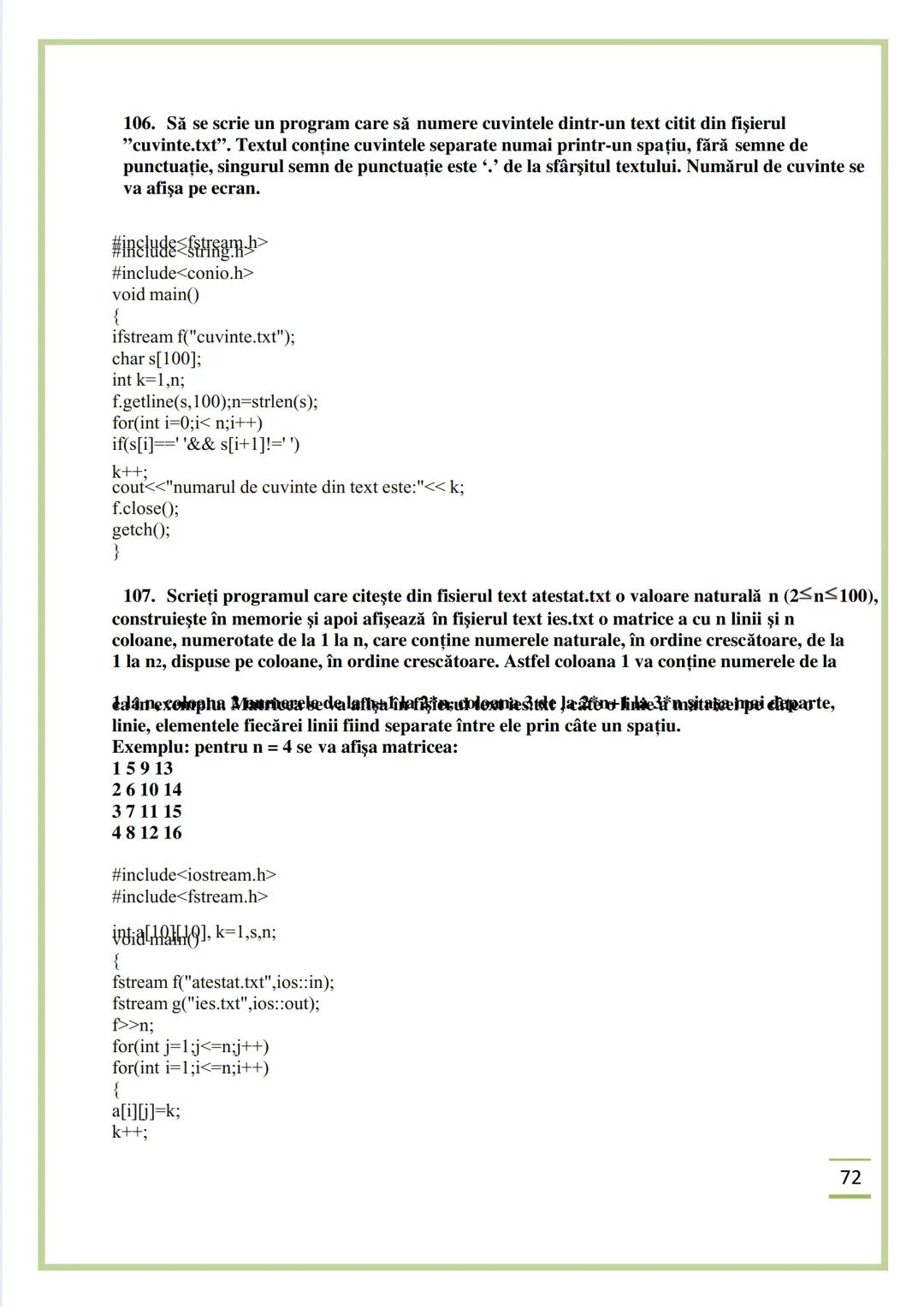 NECIU ILEANA
CULEGERE DE PROBLEME
REZOLVATE C/C++
ISBN 978-606-577-575-6
Editura Sfântul Ierarh Nicolae
2011 Recomandare
Cartea cu titlu