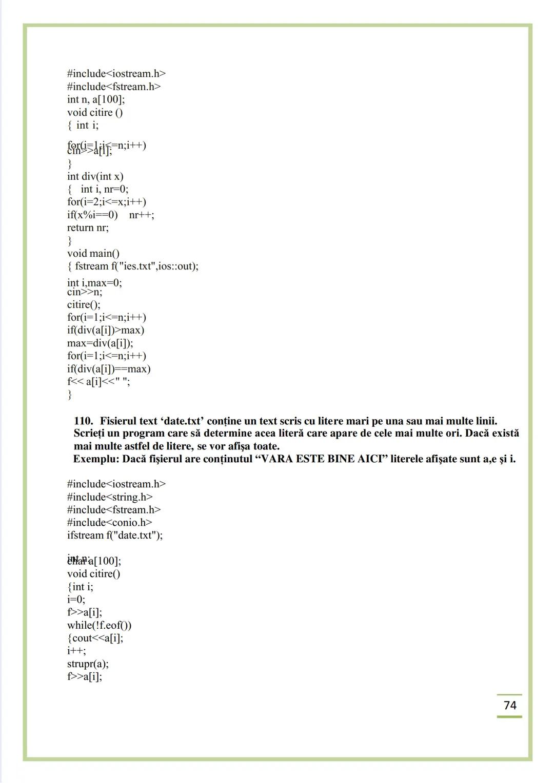 NECIU ILEANA
CULEGERE DE PROBLEME
REZOLVATE C/C++
ISBN 978-606-577-575-6
Editura Sfântul Ierarh Nicolae
2011 Recomandare
Cartea cu titlu