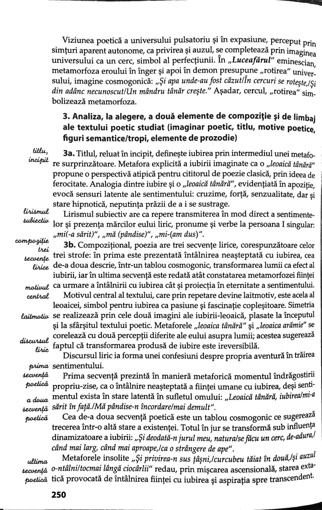 Planul eseului
„Leoaică tânără, iubirea" de Nichita Stănescu
Particularităţile textului poetic
Context
Poezia „Leoaică tânără, iubirea" fa