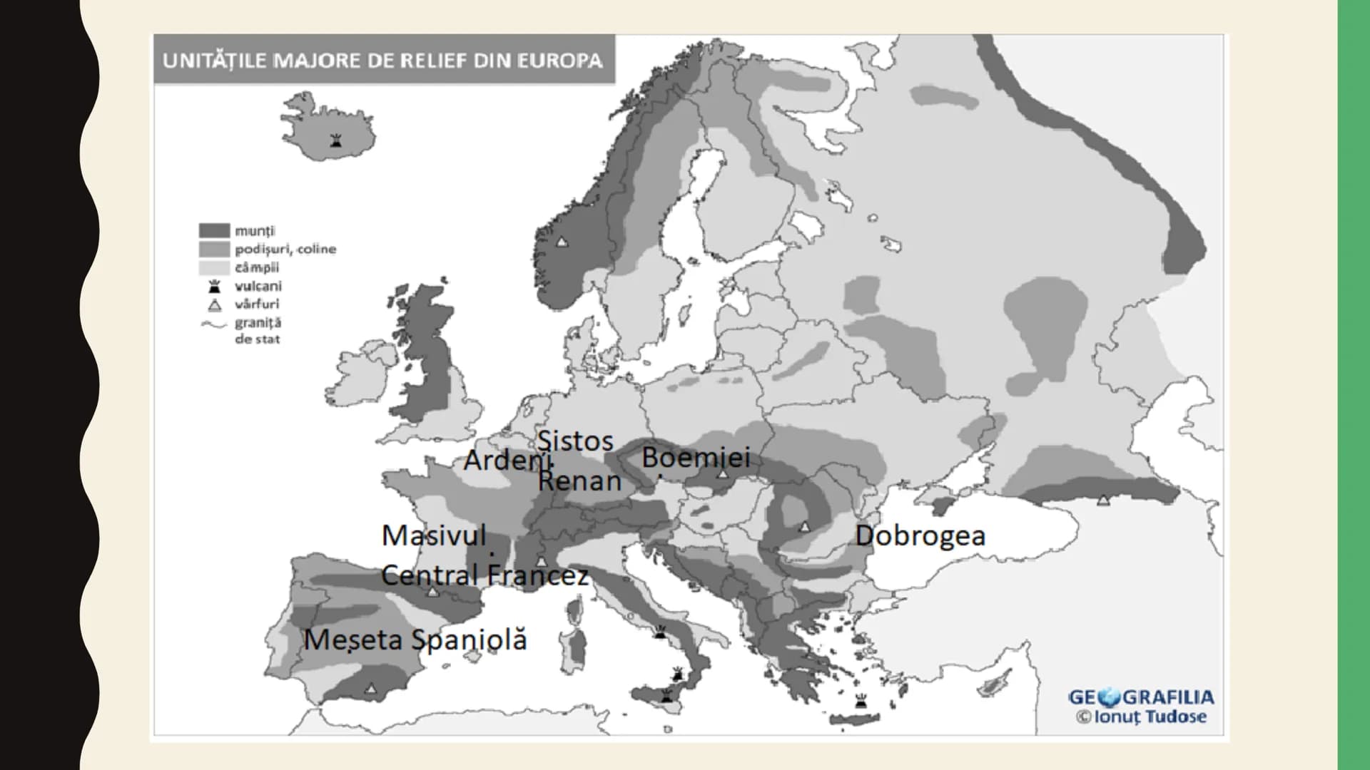 EUROPA- UNITĂŢILE
MAJORE DE RELIEF
PROF. BONCUȚIU SIMONA
COLEGIUL NAȚIONAL,,AVRAM IANCU” CÎMPENI # UNITĂŢILE MAJORE DE RELIEF DIN EUROPA
P