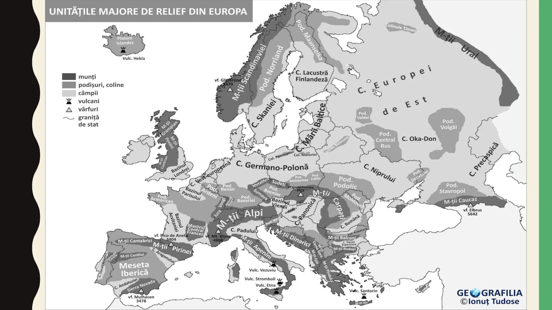 EUROPA- UNITĂŢILE
MAJORE DE RELIEF
PROF. BONCUȚIU SIMONA
COLEGIUL NAȚIONAL,,AVRAM IANCU” CÎMPENI # UNITĂŢILE MAJORE DE RELIEF DIN EUROPA
P
