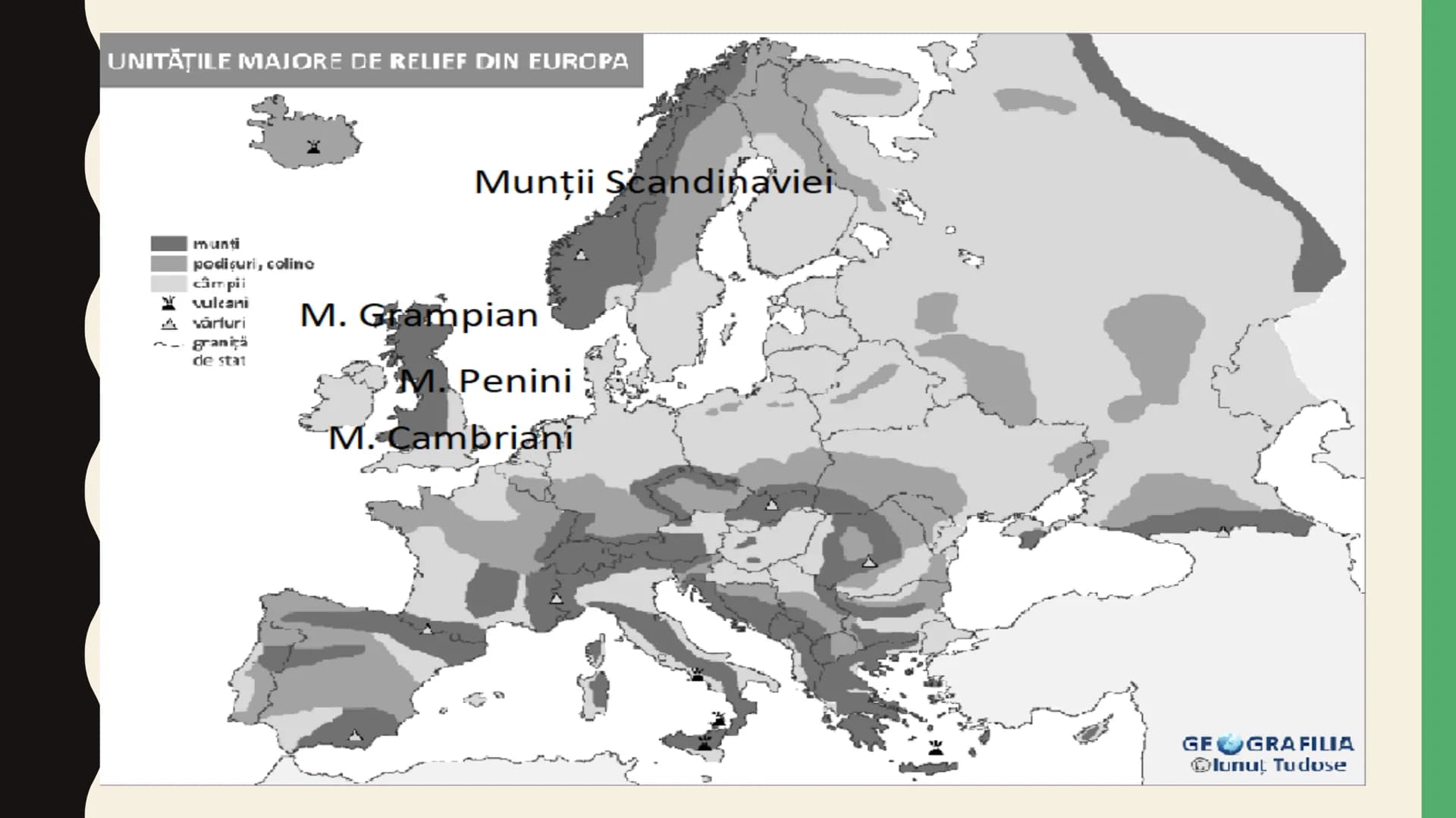 EUROPA- UNITĂŢILE
MAJORE DE RELIEF
PROF. BONCUȚIU SIMONA
COLEGIUL NAȚIONAL,,AVRAM IANCU” CÎMPENI # UNITĂŢILE MAJORE DE RELIEF DIN EUROPA
P