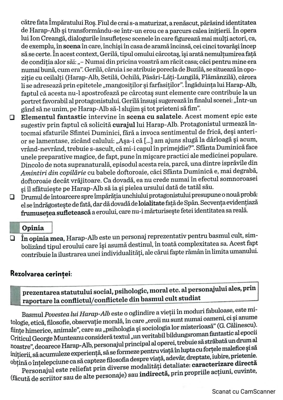 # GENUL EPIC
# BASMUL CULT
Povestea lui Harap-Alb, lon Creangă
Posibile teme de reflecție:
- Tema şi viziunea despre lume;
- Particularit