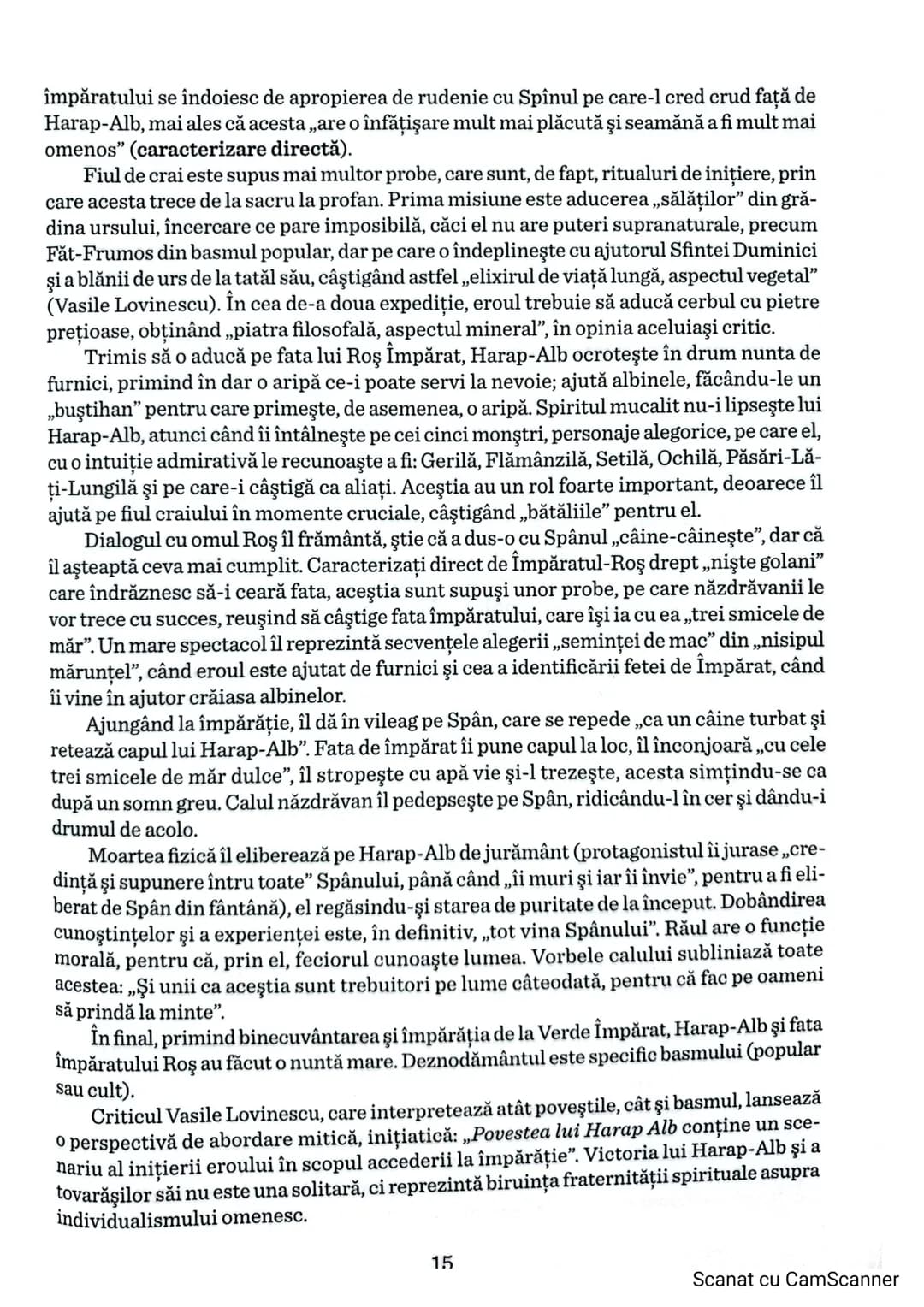 # GENUL EPIC
# BASMUL CULT
Povestea lui Harap-Alb, lon Creangă
Posibile teme de reflecție:
- Tema şi viziunea despre lume;
- Particularit