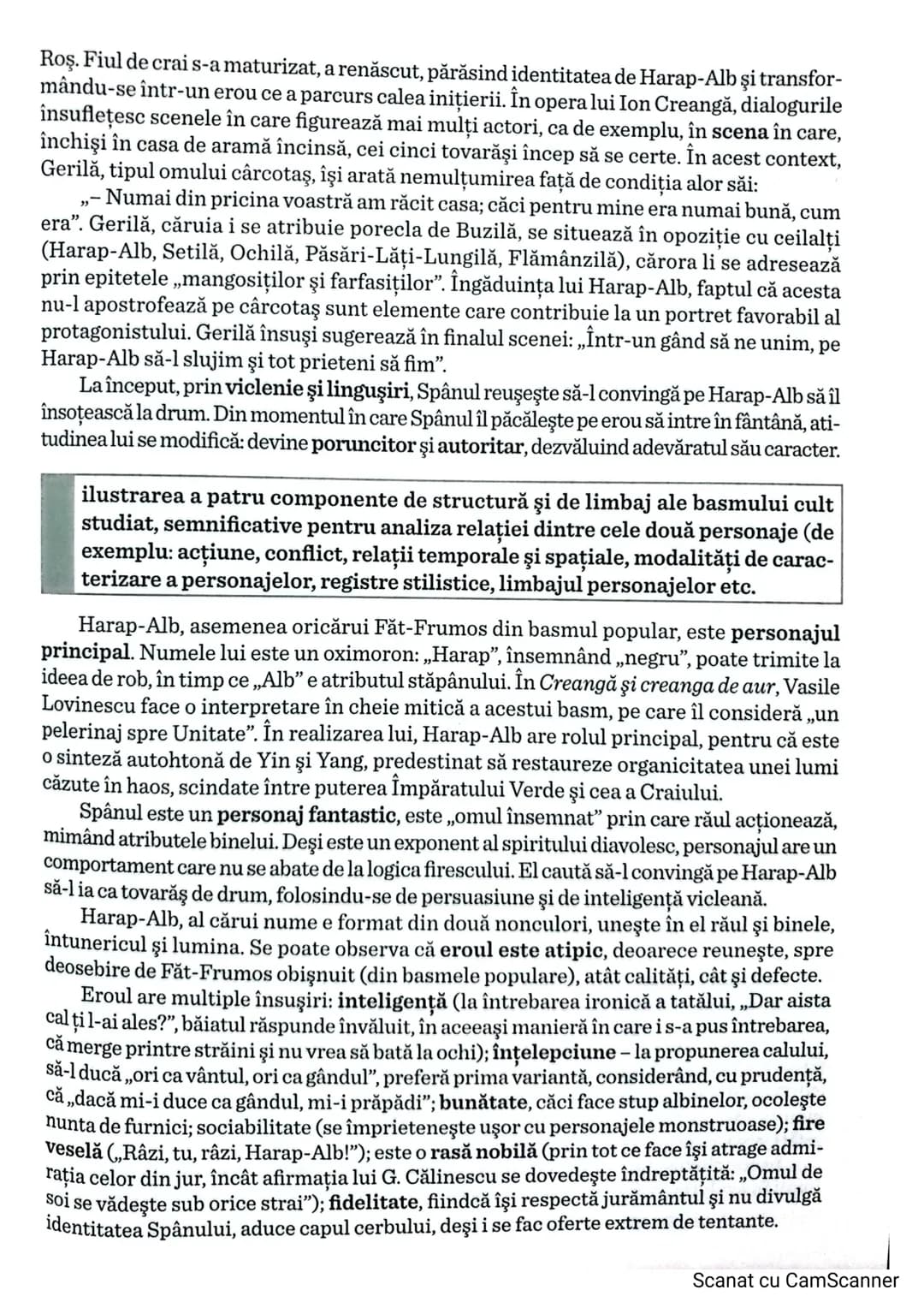 # GENUL EPIC
# BASMUL CULT
Povestea lui Harap-Alb, lon Creangă
Posibile teme de reflecție:
- Tema şi viziunea despre lume;
- Particularit