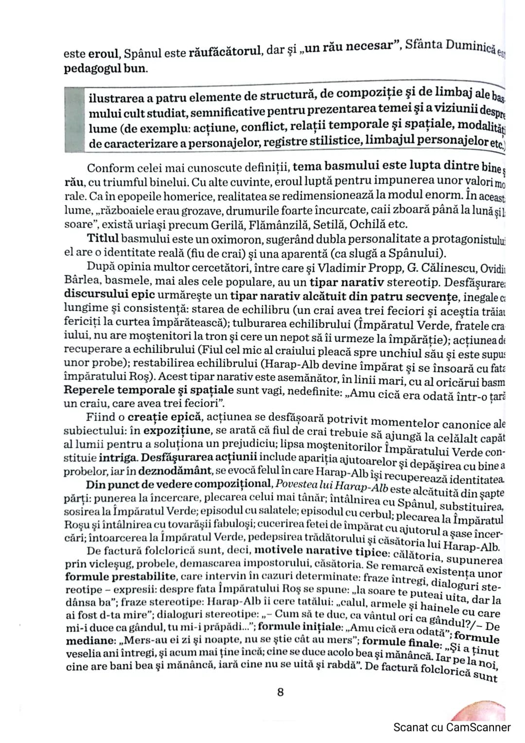 # GENUL EPIC
# BASMUL CULT
Povestea lui Harap-Alb, lon Creangă
Posibile teme de reflecție:
- Tema şi viziunea despre lume;
- Particularit