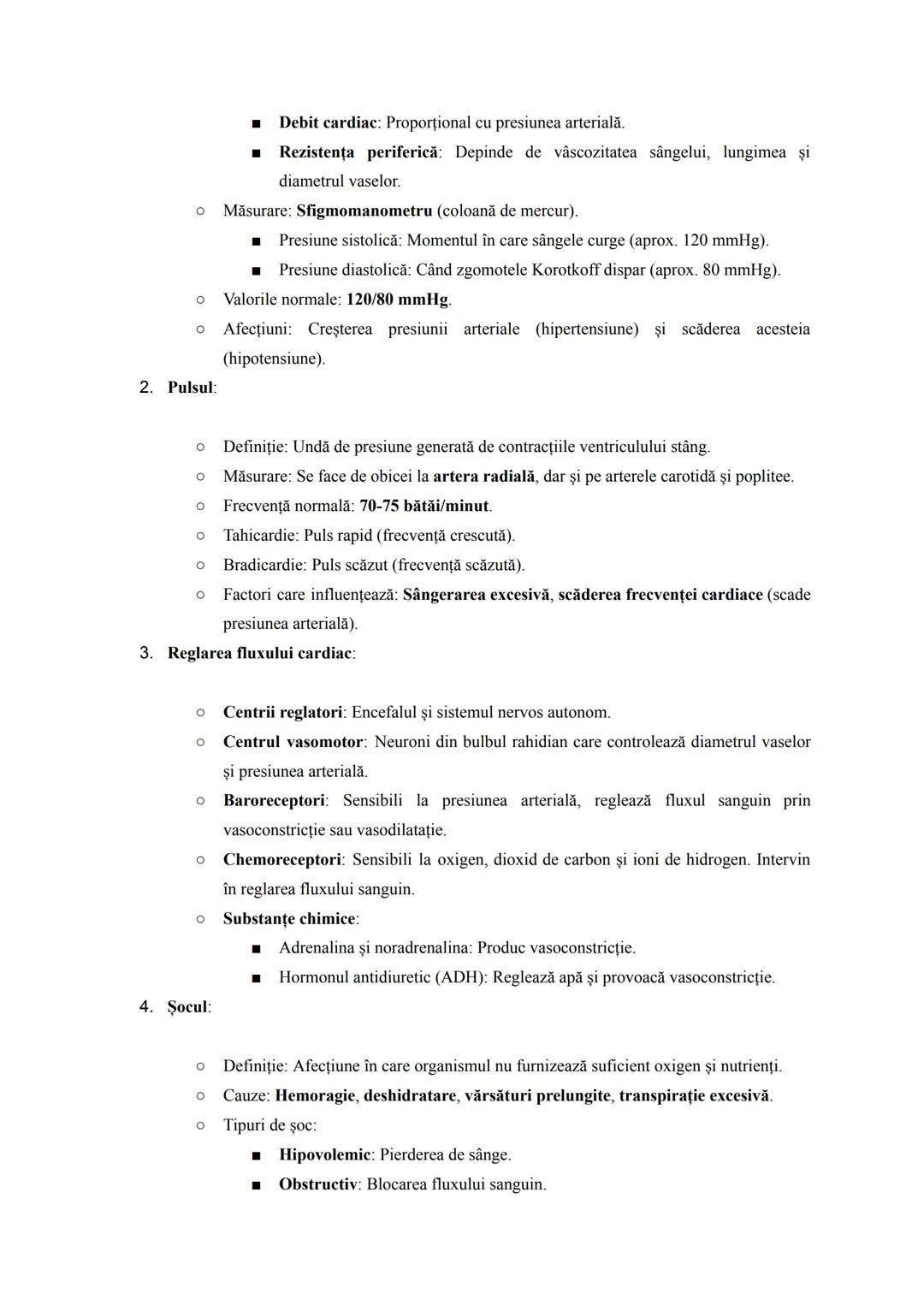 # Sistemului Cardiovascular
1. Componentele sistemului cardiovascular:
- Inima: Acționează ca o pompă care furnizează sânge întregului organ