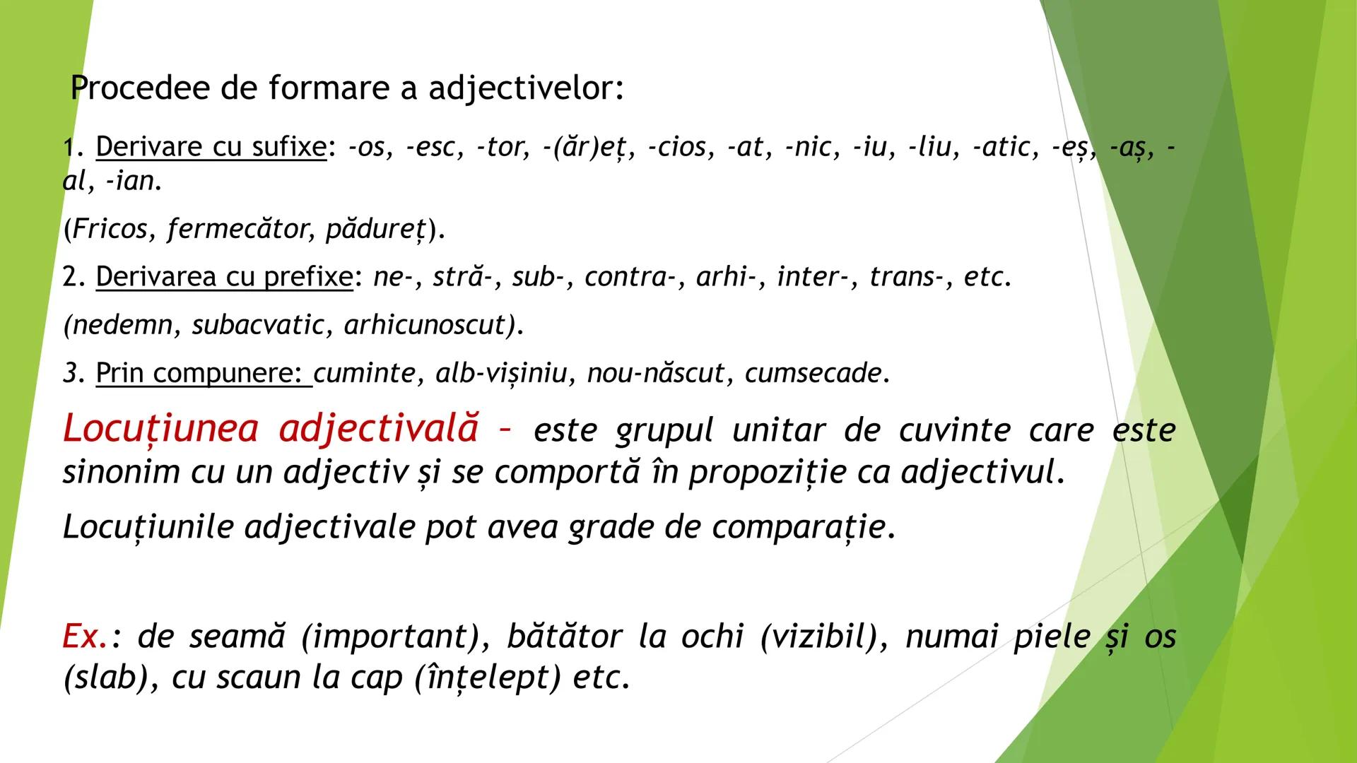 # Adjectivul
Clasa a VII-a Completează cu adjective potrivite:
a) lume _______________ ; b) pădurea _______________ ; c) _______________ sp