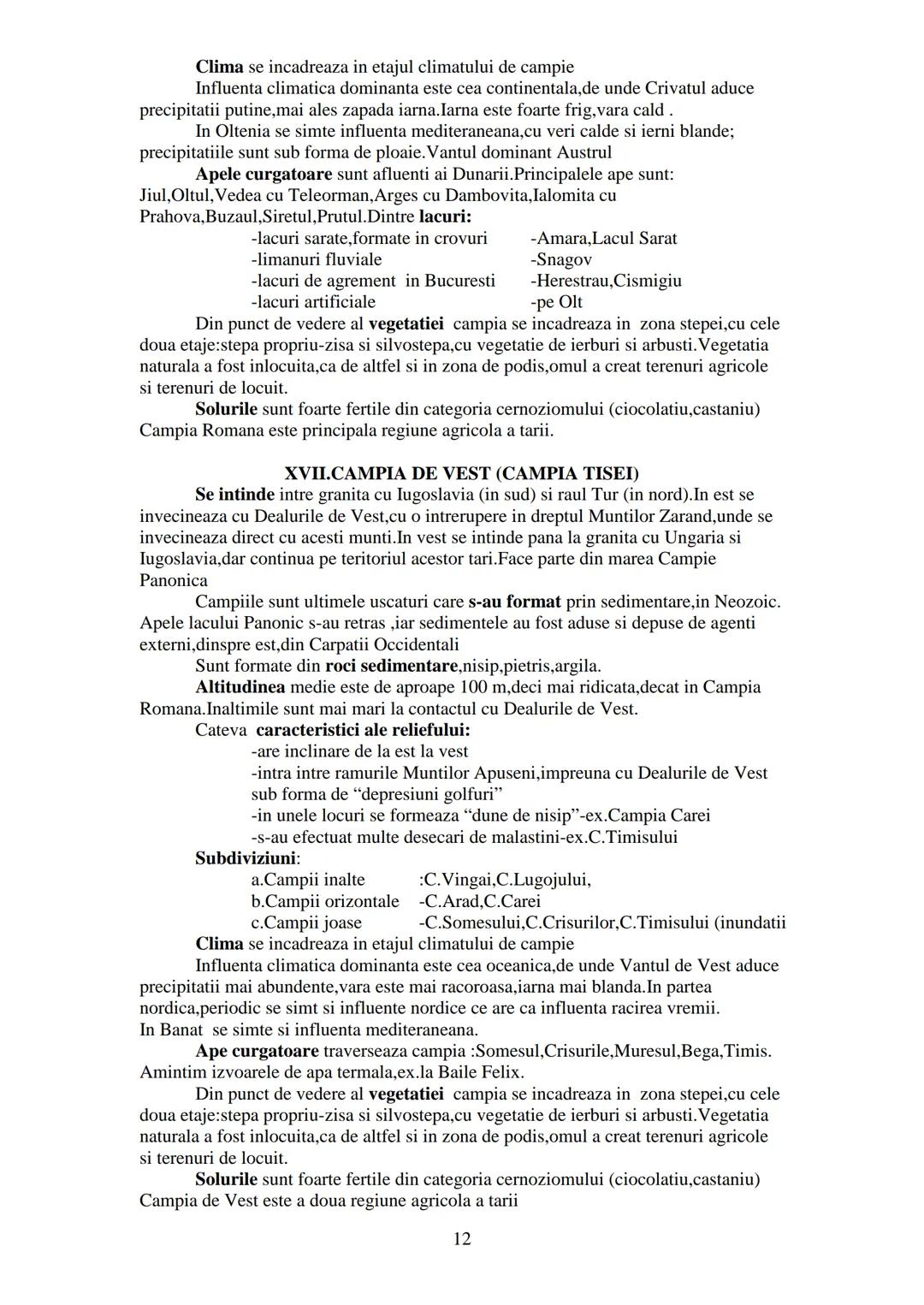 GEOGRAFIA ROMAΝΙΕΙ
-Caracterizarea unitatilor de relief-
Se trateaza limite, formare, structura, relief (inaltimi, forme, subdiviziuni), cl