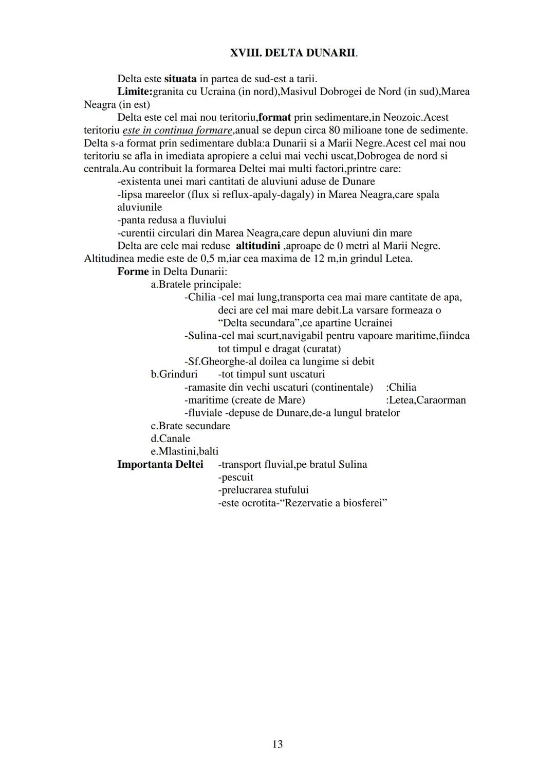 GEOGRAFIA ROMAΝΙΕΙ
-Caracterizarea unitatilor de relief-
Se trateaza limite, formare, structura, relief (inaltimi, forme, subdiviziuni), cl