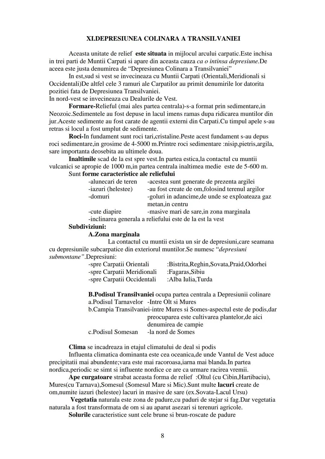GEOGRAFIA ROMAΝΙΕΙ
-Caracterizarea unitatilor de relief-
Se trateaza limite, formare, structura, relief (inaltimi, forme, subdiviziuni), cl
