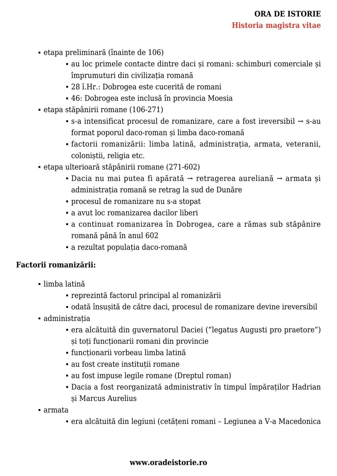 # ORA DE ISTORIE
Historia magistra vitae
# Romanitatea românilor în viziunea
istoricilor
Schiţa lecției
1. Cine au fost geto-dacii?
2.