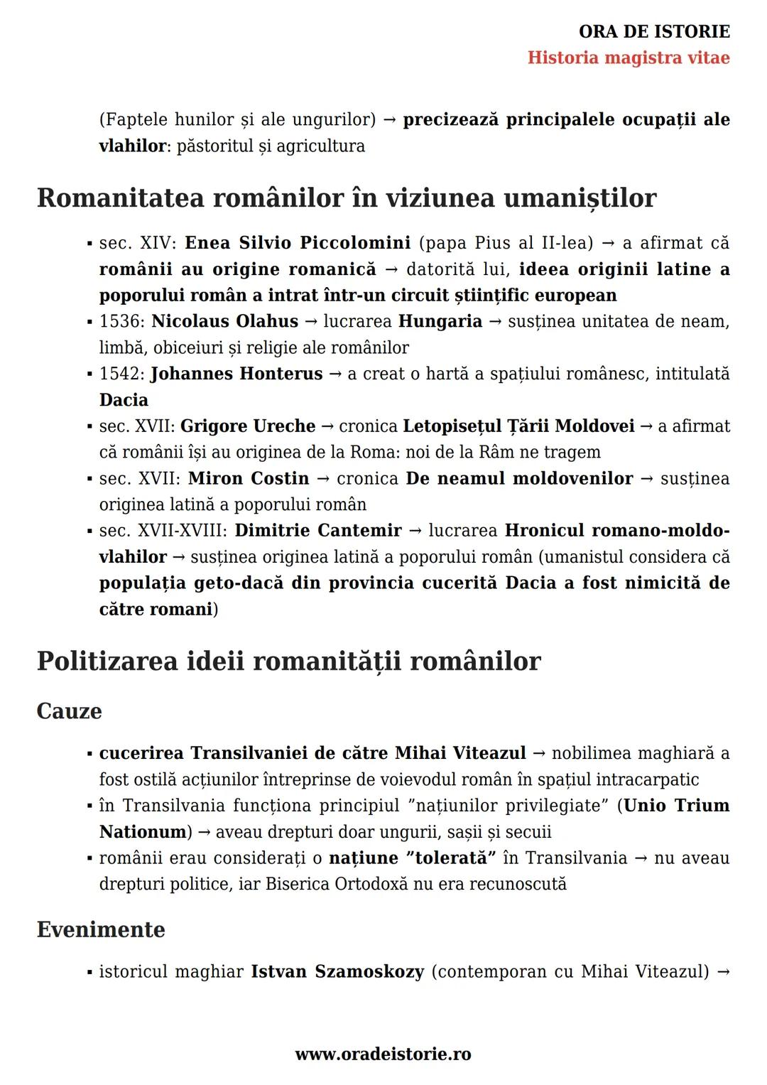 # ORA DE ISTORIE
Historia magistra vitae
# Romanitatea românilor în viziunea
istoricilor
Schiţa lecției
1. Cine au fost geto-dacii?
2.